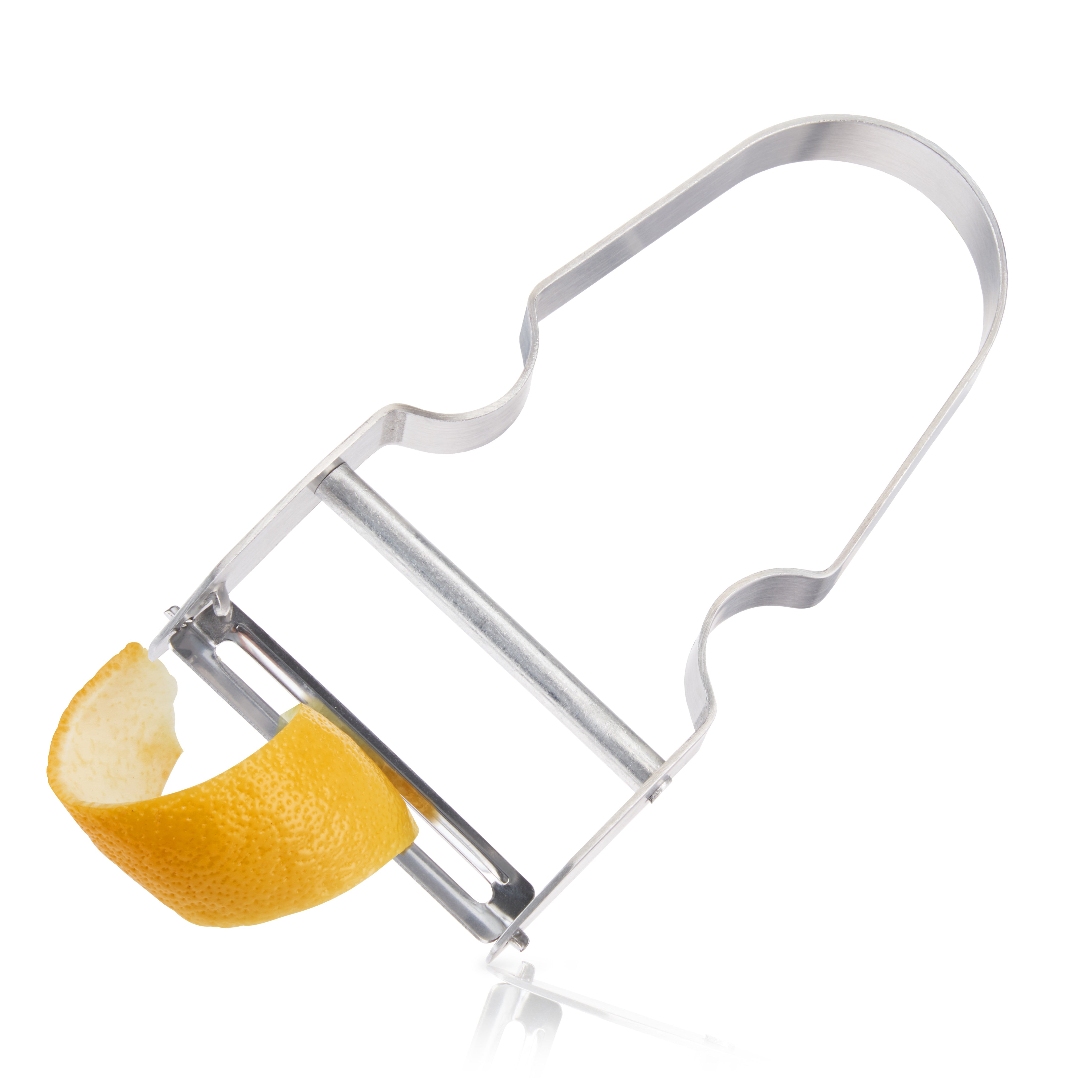 Premium Stainless Steel Citrus Peeler - Sharp & Durable Kitchen Tool for Oranges, Lemons & Grapefruits - Perfect for Juicing, Baking & Cocktail Making