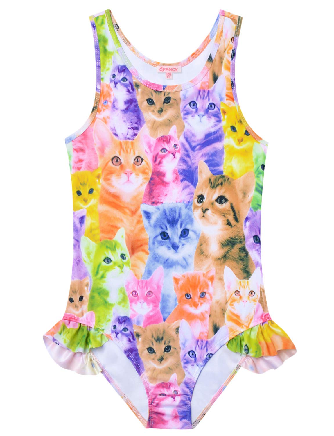 QPANCY Girls Unicorn One Piece Swimsuits - Toddler Kids Bathing Suits for Pool, Beach & Summer Water Play