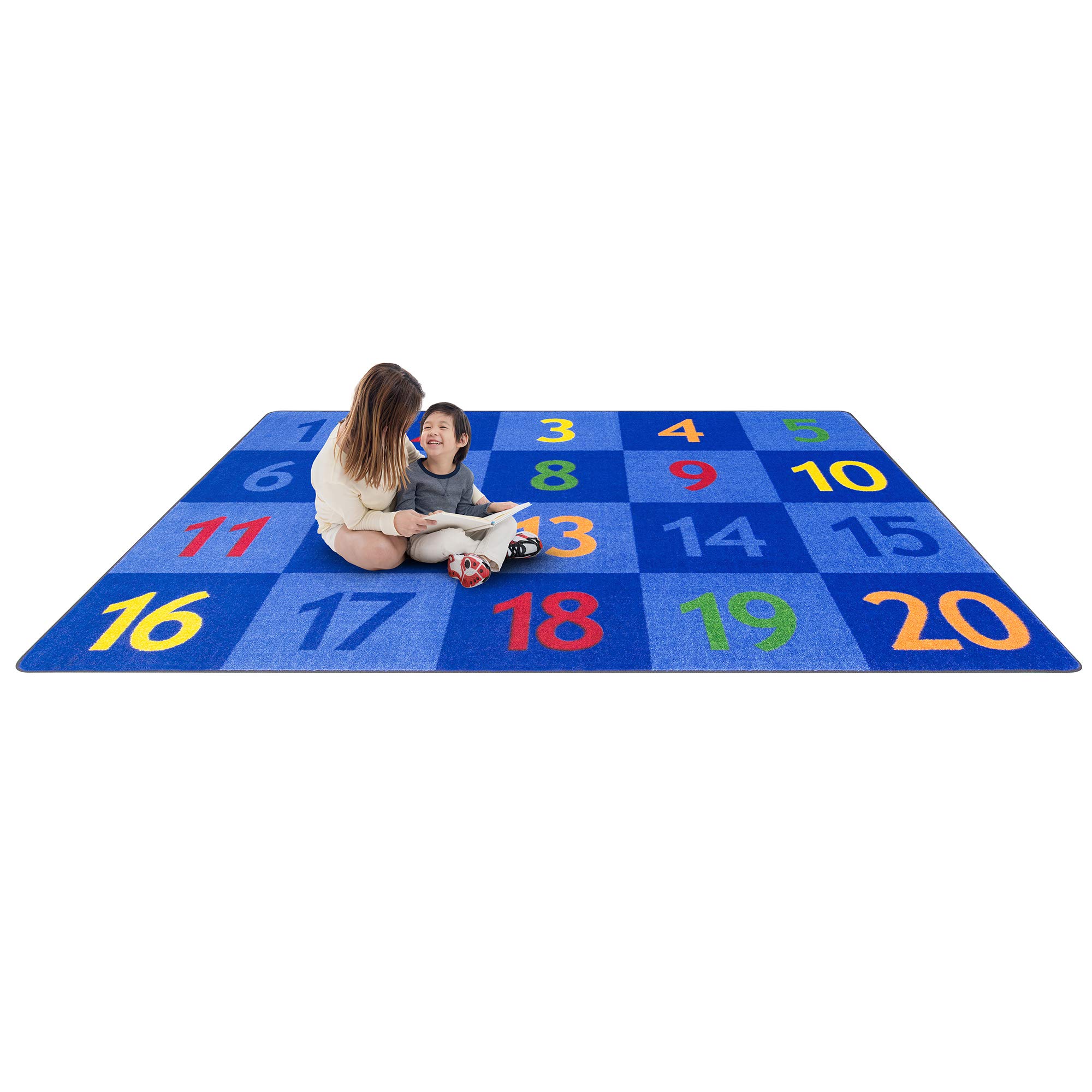 Joy Carpets Kid Essentials Time to Count Educational Area Rug - Multi-Color 7'8