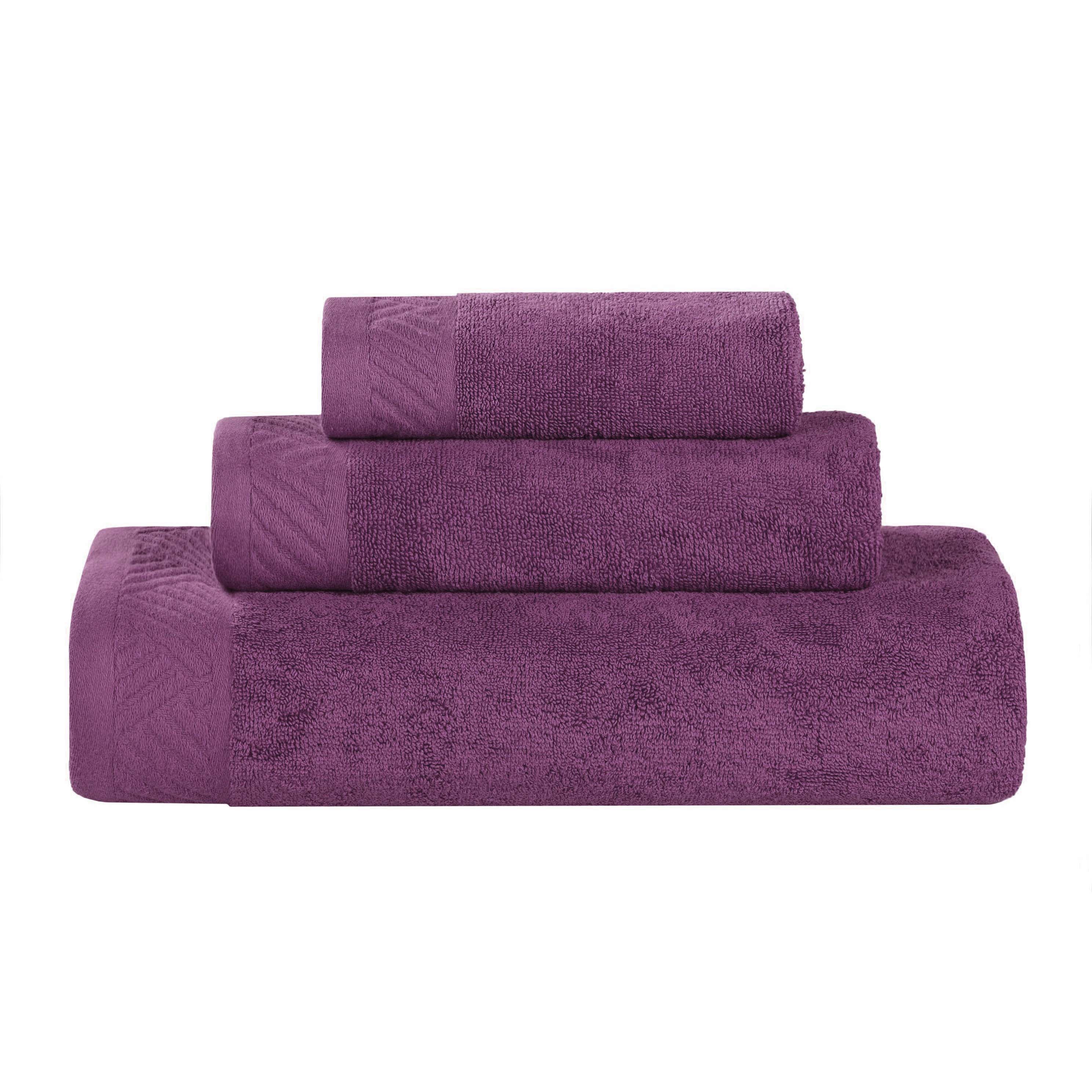 Premium Basketweave Egyptian Cotton 3-Piece Towel Set - Ultra Soft & Absorbent Bath, Beach & Gym Towels for Luxury Spa, Pool & Travel Use