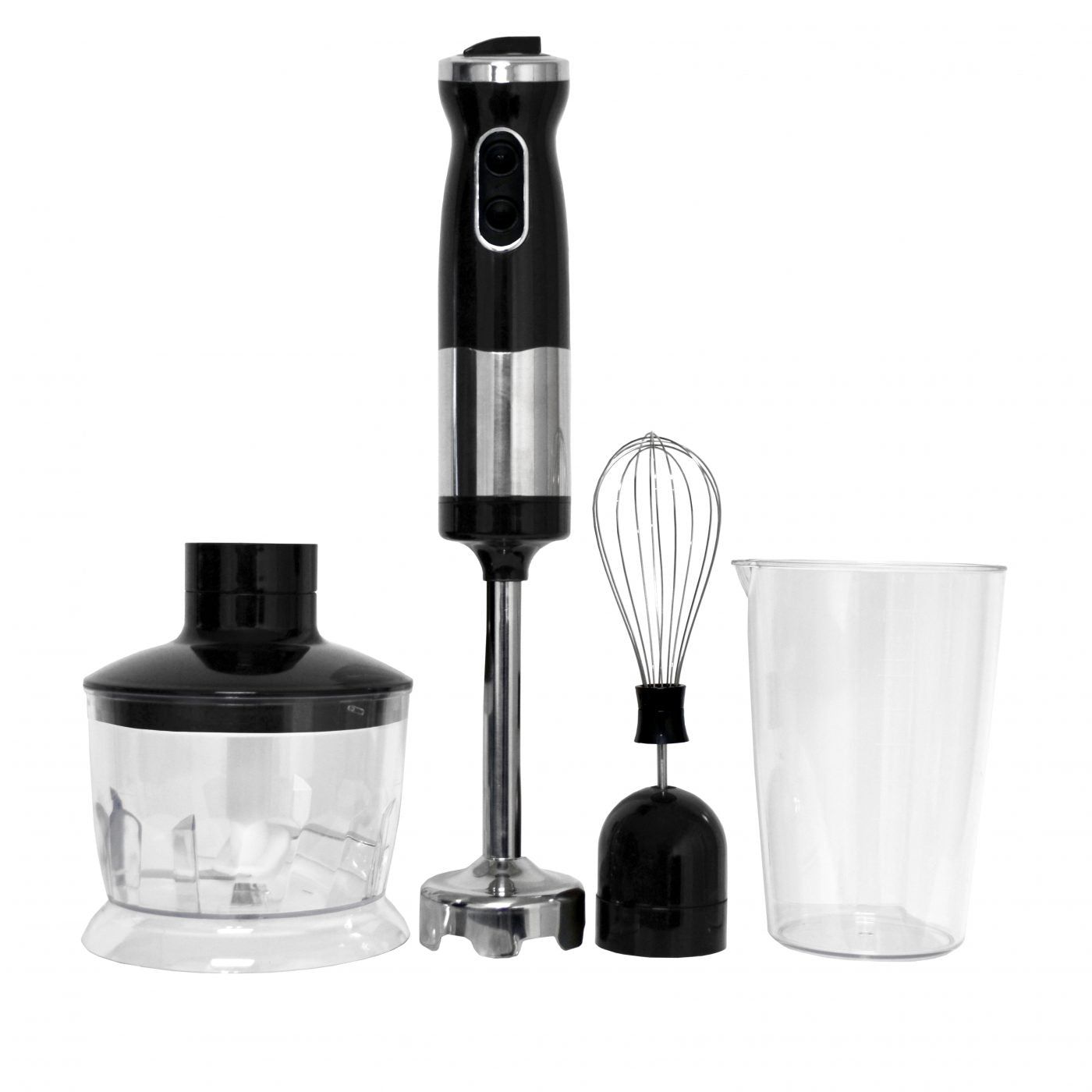 700W Electric Stick Blender - Immersion Hand Blender with 700ml Chopper Cup, Black - Perfect for Smoothies, Soups & Baby Food Prep at Home