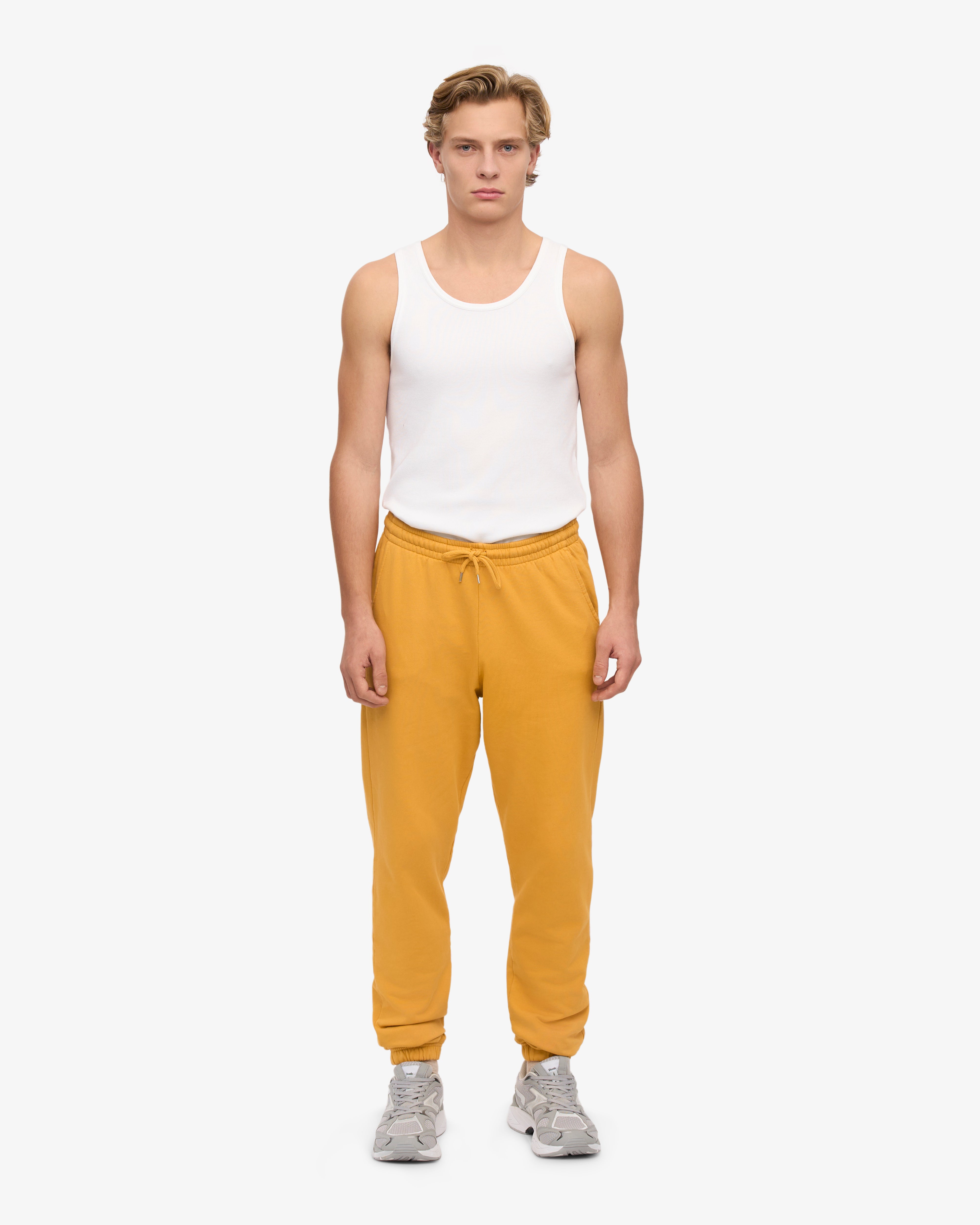 Organic Cotton Sweatpants for Women - Soft & Comfortable Burned Yellow Lounge Pants - Perfect for Yoga, Running, and Relaxing at Home
