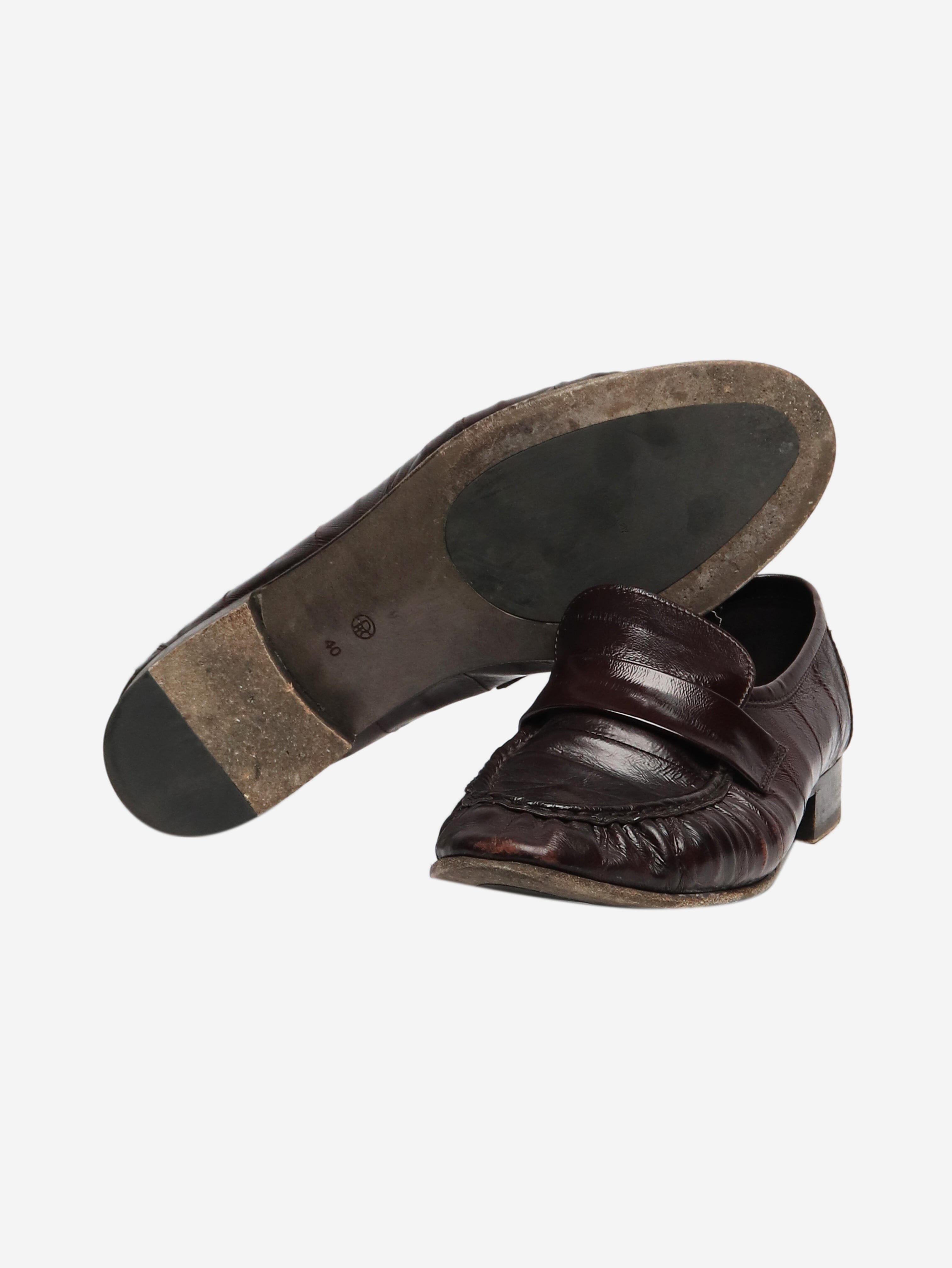 Premium Brown Leather Loafers for Men - Size EU 40 (UK 7) - Comfortable Slip-On Dress Shoes for Business, Casual & Travel