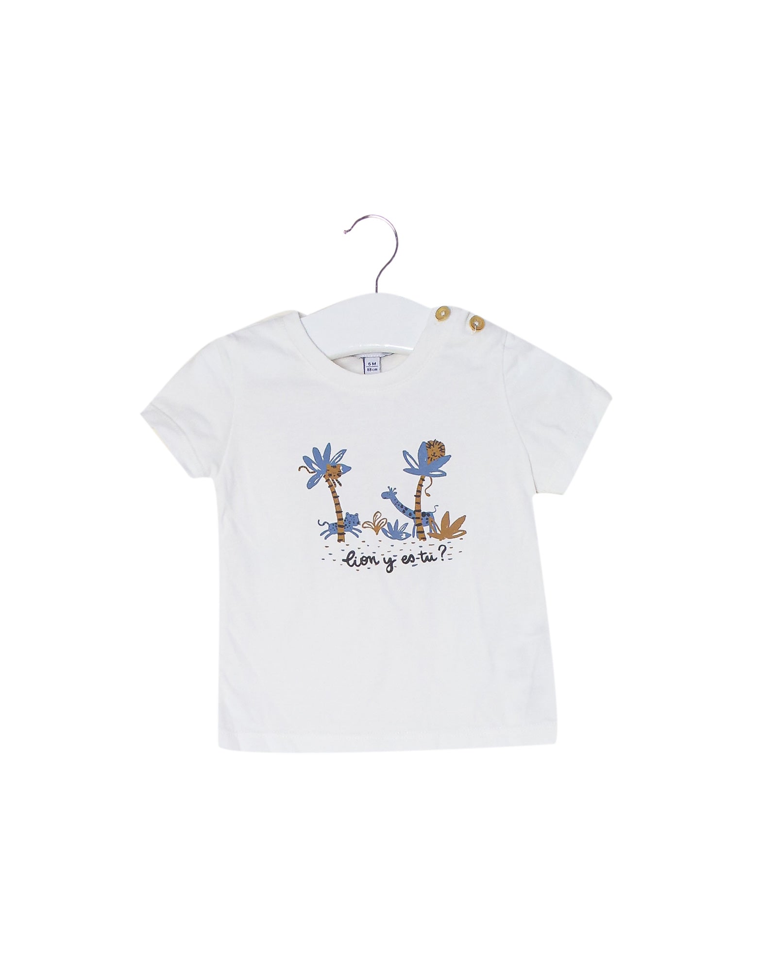 Absorba Baby Boys' Short Sleeve Cotton T-Shirt - Soft Comfortable 6 Months (6M) - Perfect for Playtime, Daycare & Family Outings