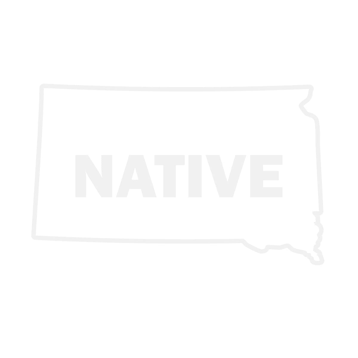South Dakota State Outline Map Milk Mug - 8 Inch White Vinyl Decal for Home Decor, Coffee Lovers & State Pride | Perfect for Kitchen, Office & Gifts