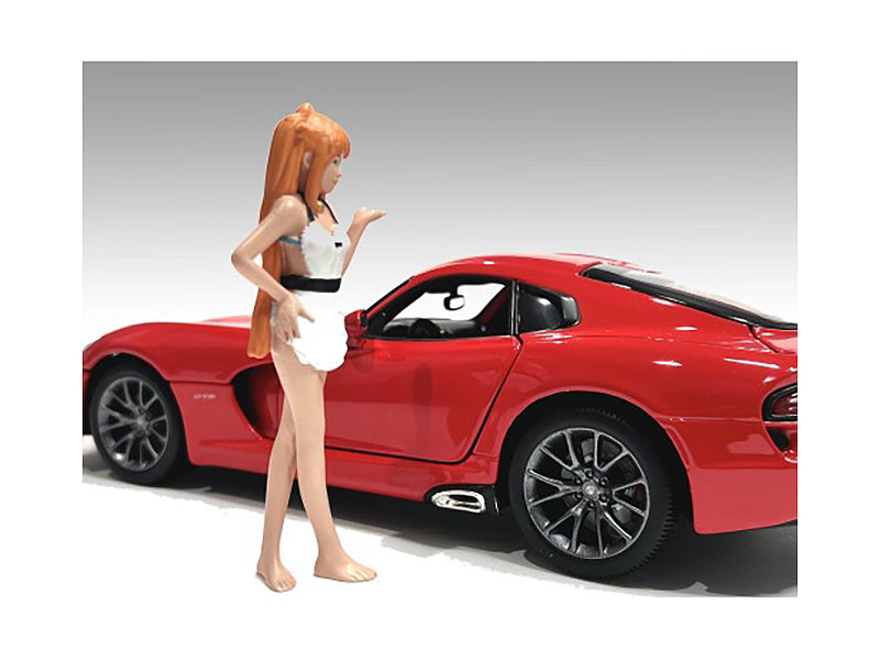 1/18 Scale Cosplay Girl Figures (2-Pack) - Perfect for Model Car Dioramas, Anime Displays & Collectible Scenes - American Diorama