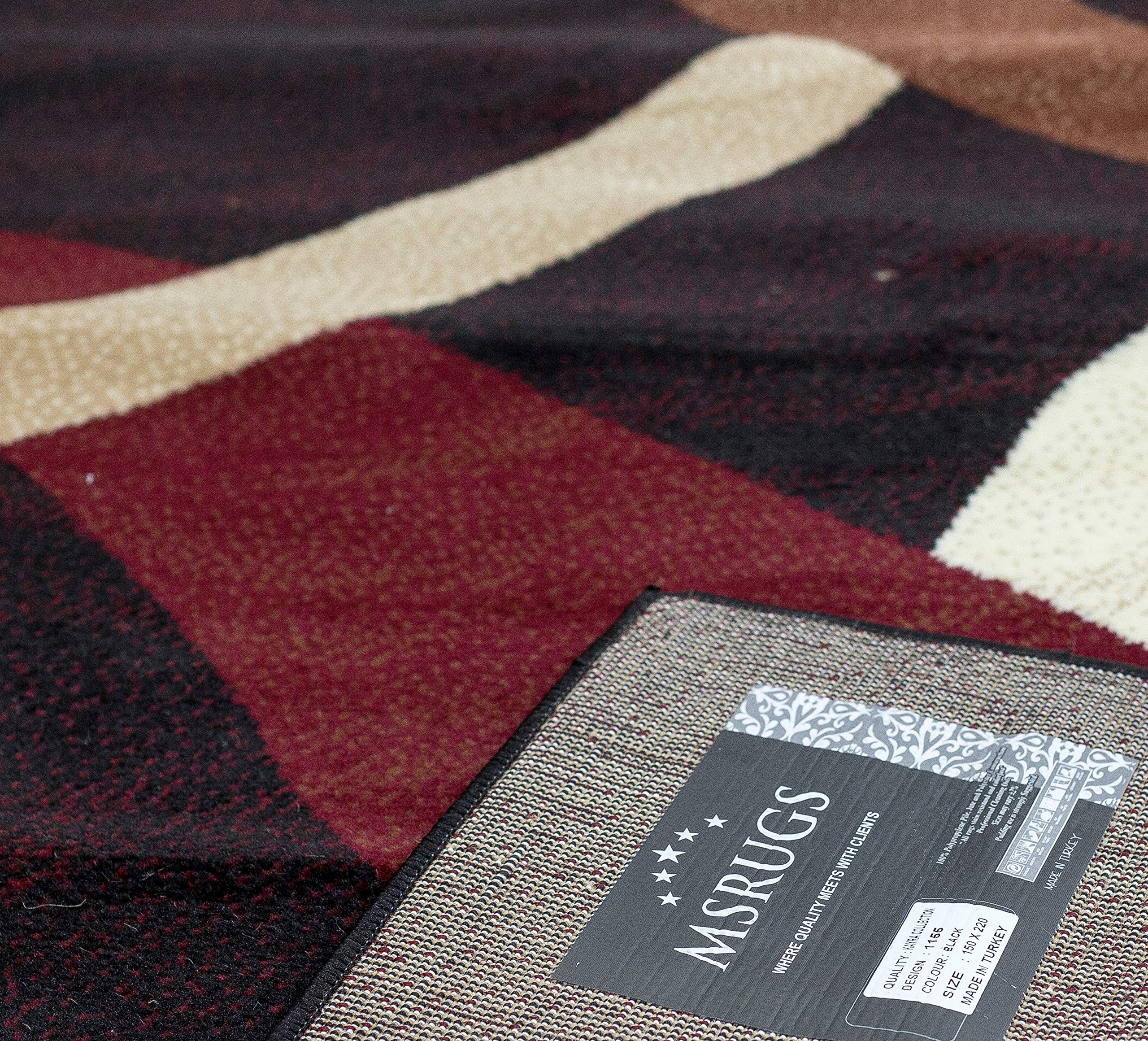 Msrugs Wavy Area Rug 3'x8' - Soft Non-Slip Living Room Rug, Bedroom Carpet, Hallway Runner, Kitchen Floor Mat | Nairobi Collection for Home Decor & Cozy Spaces
