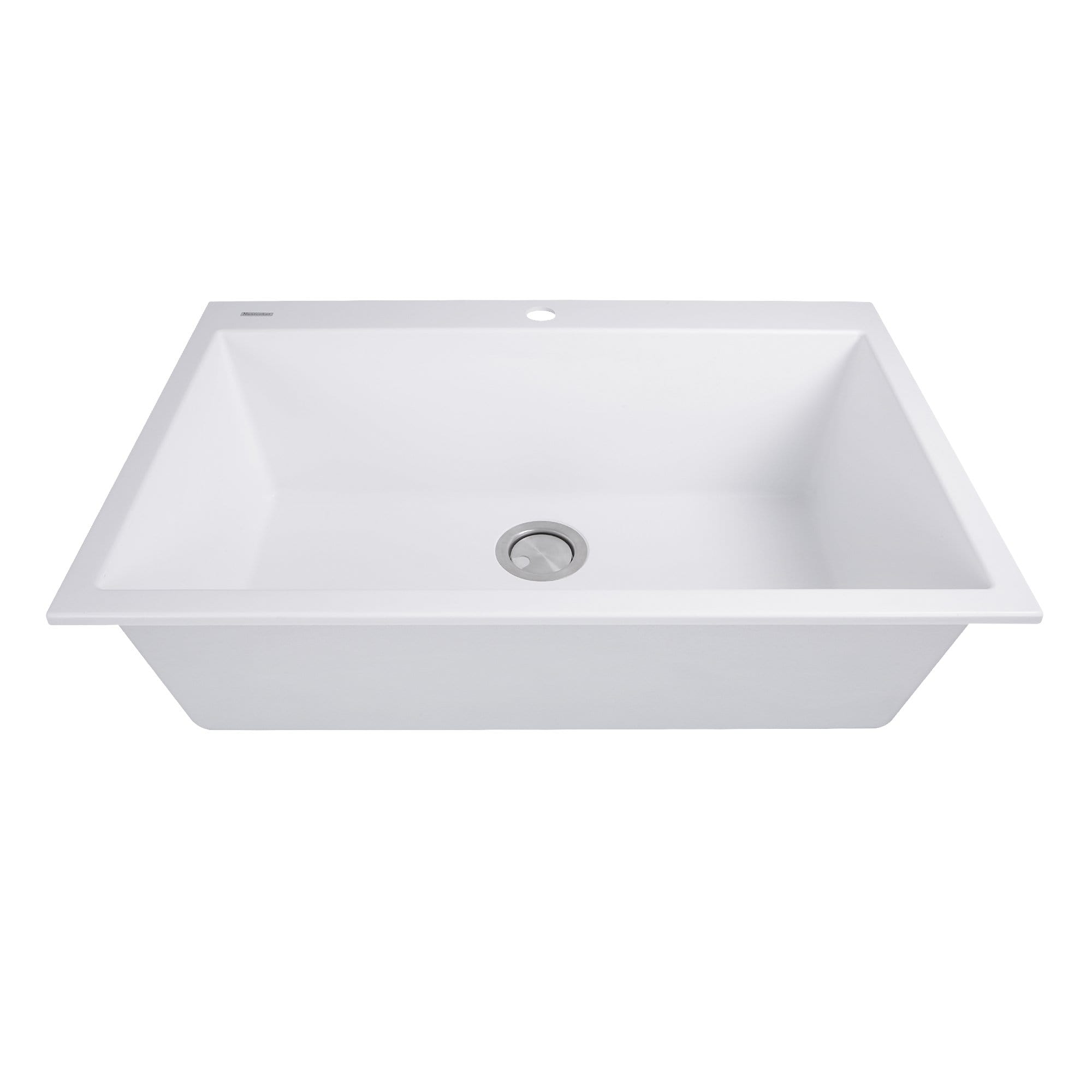 PR3322 DM W Nantucket 33 Dual Mount Granite Composite Sink in White - Perfect for Kitchen Remodeling & Modern Farmhouse Decor