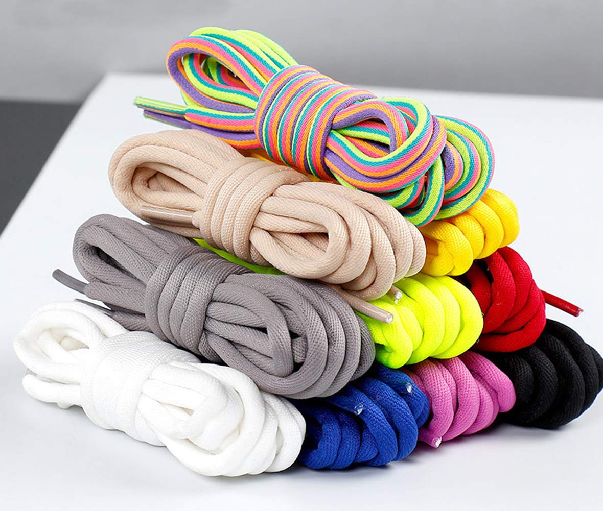 Premium Round Shoelaces for Sneakers, Boots & Athletic Shoes - Durable Thick Laces for Sports, Canvas Shoes & Casual Wear - Perfect for Running, Hiking & Everyday Use