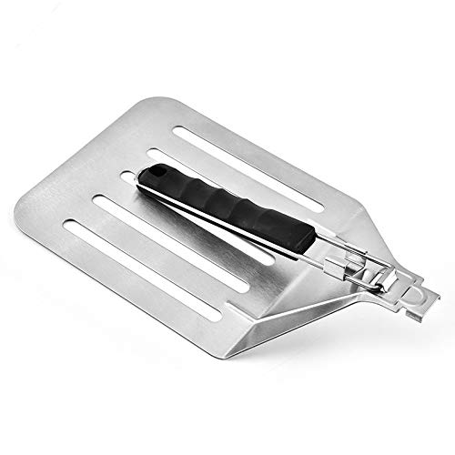 Premium Stainless Steel Pizza Peel with Folding Handle - 16 Inch Pizza Paddle for Baking, Serving & Transferring Homemade Pizza, Bread, Cake & Pie | Durable Cake Lifter & Bread Tray | Space-Saving Design for Easy Kitchen Storage | Perfect for Home Baking, Outdoor BBQ & Restaurant Use