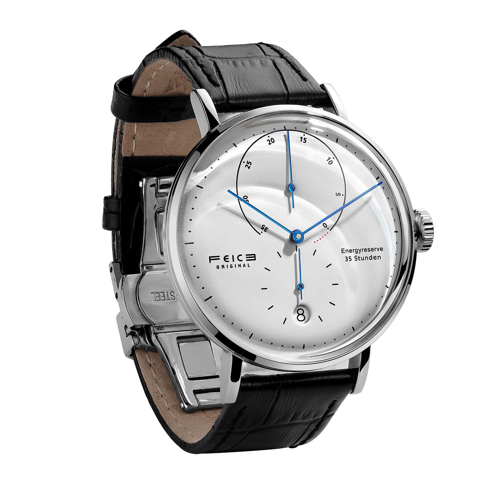 FEICE Automatic Mechanical Watch for Men - Stainless Steel Bauhaus Dress Watch with Domed Mirror, 42mm Analog Unisex Timepiece (FM202) | Perfect for Casual, Business & Formal Occasions