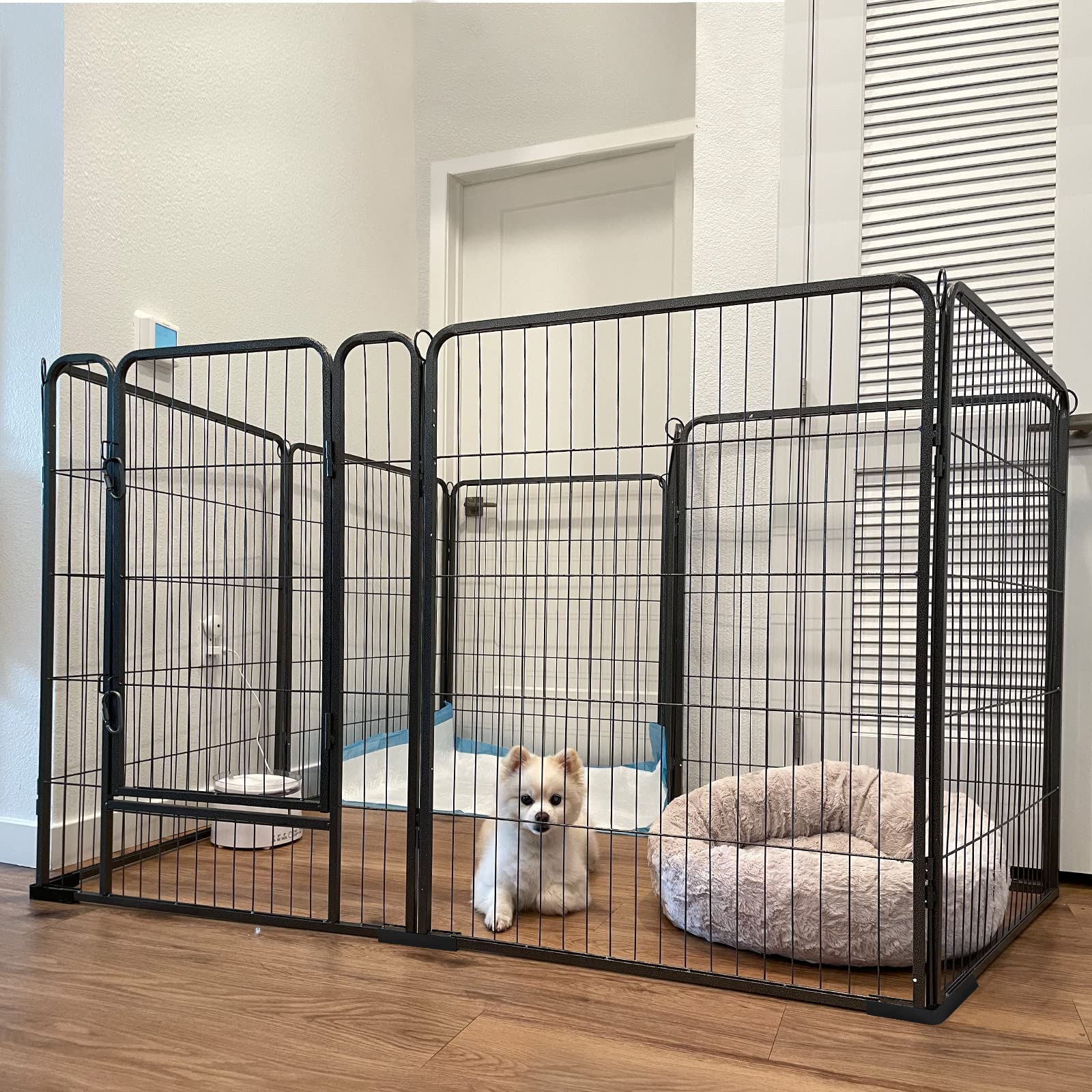 Foldable Metal Dog Exercise Pen with Door - 31