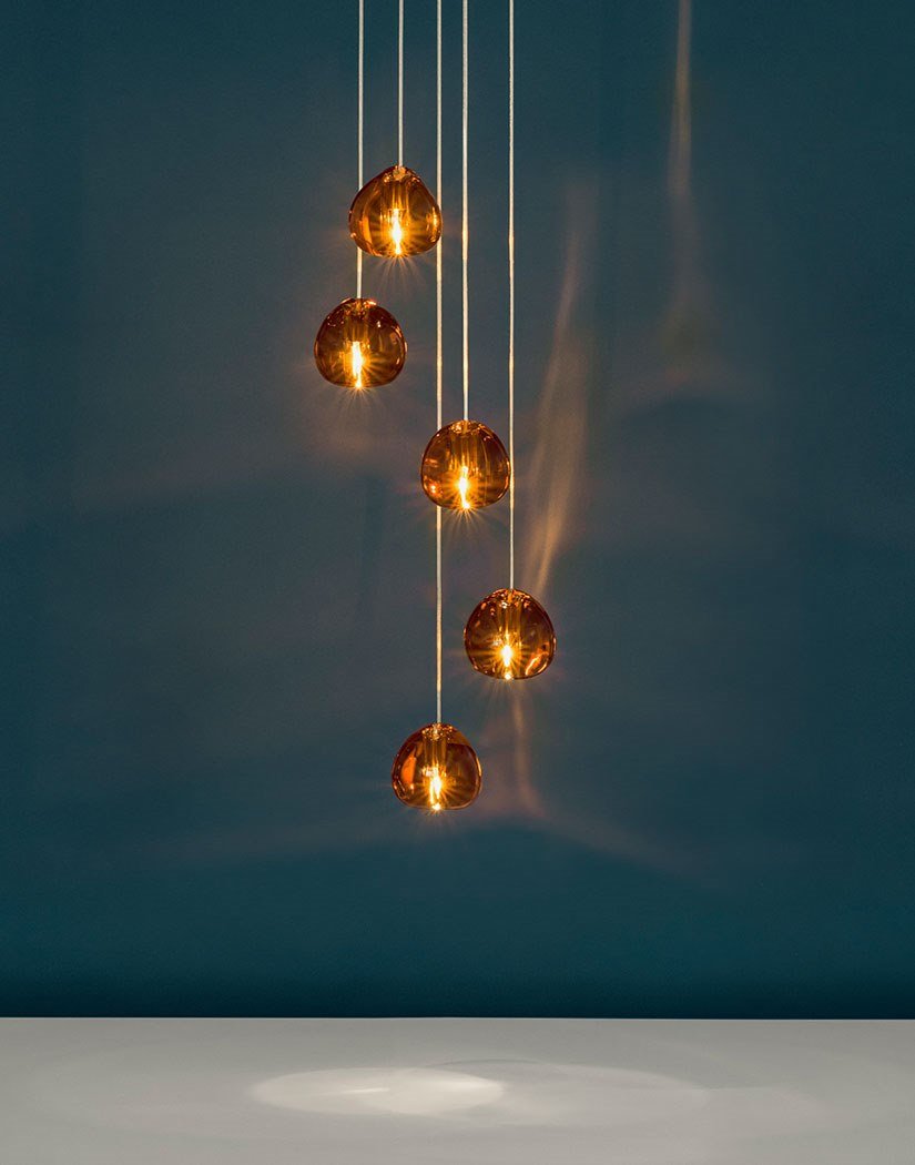 Elegant Crystal Pendant Light - Modern Chandelier for Dining Room, Bedroom & Living Room Decor - Dimmable LED Hanging Lamp for Home & Office Lighting