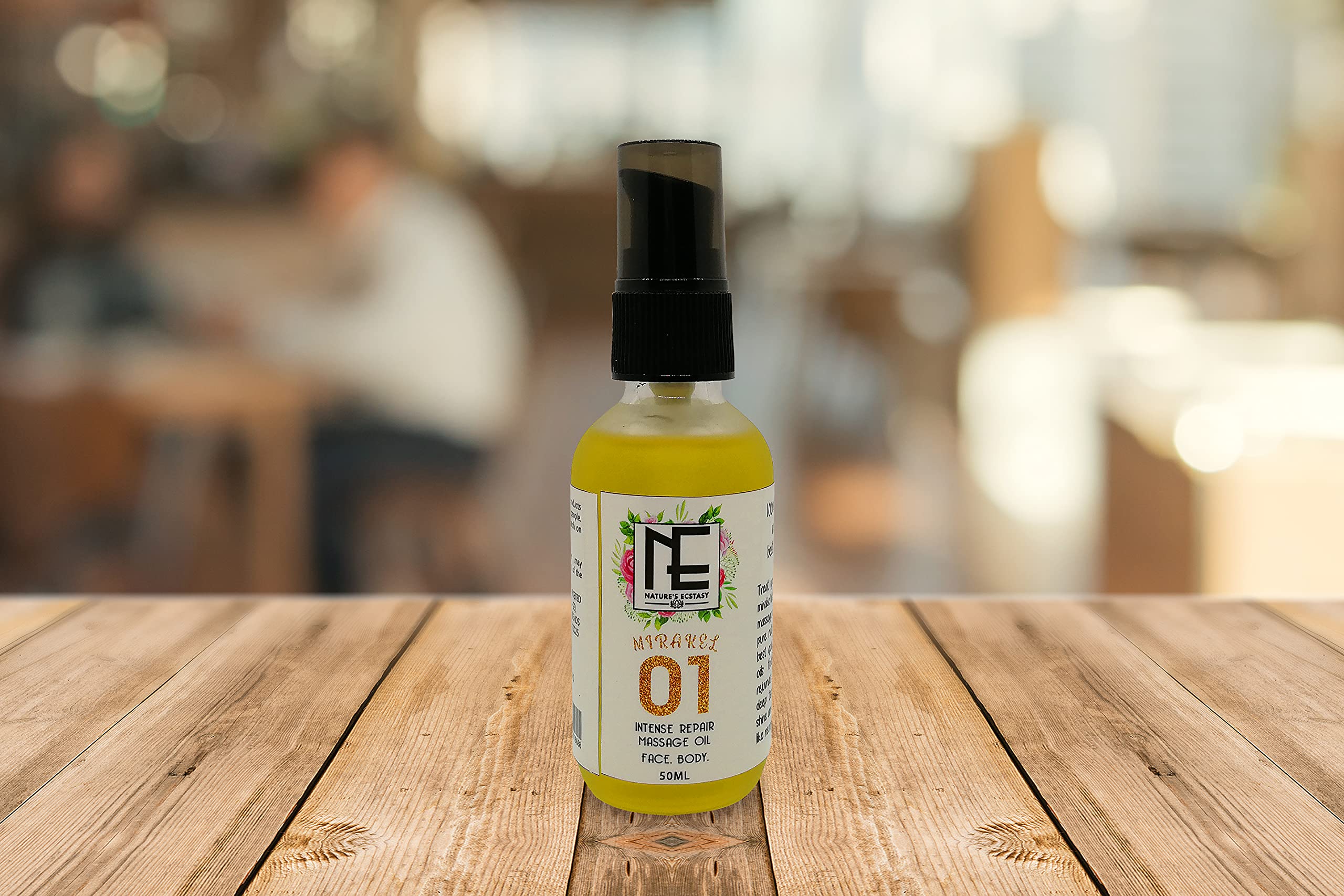Nature's Ecstasy Mirakel 01 Intense Skin Repair Massage Oil for Face & Body - Deep Hydration & Anti-Aging Treatment for Dry Skin - Perfect for Spa, Relaxation & Nighttime Skincare Routine
