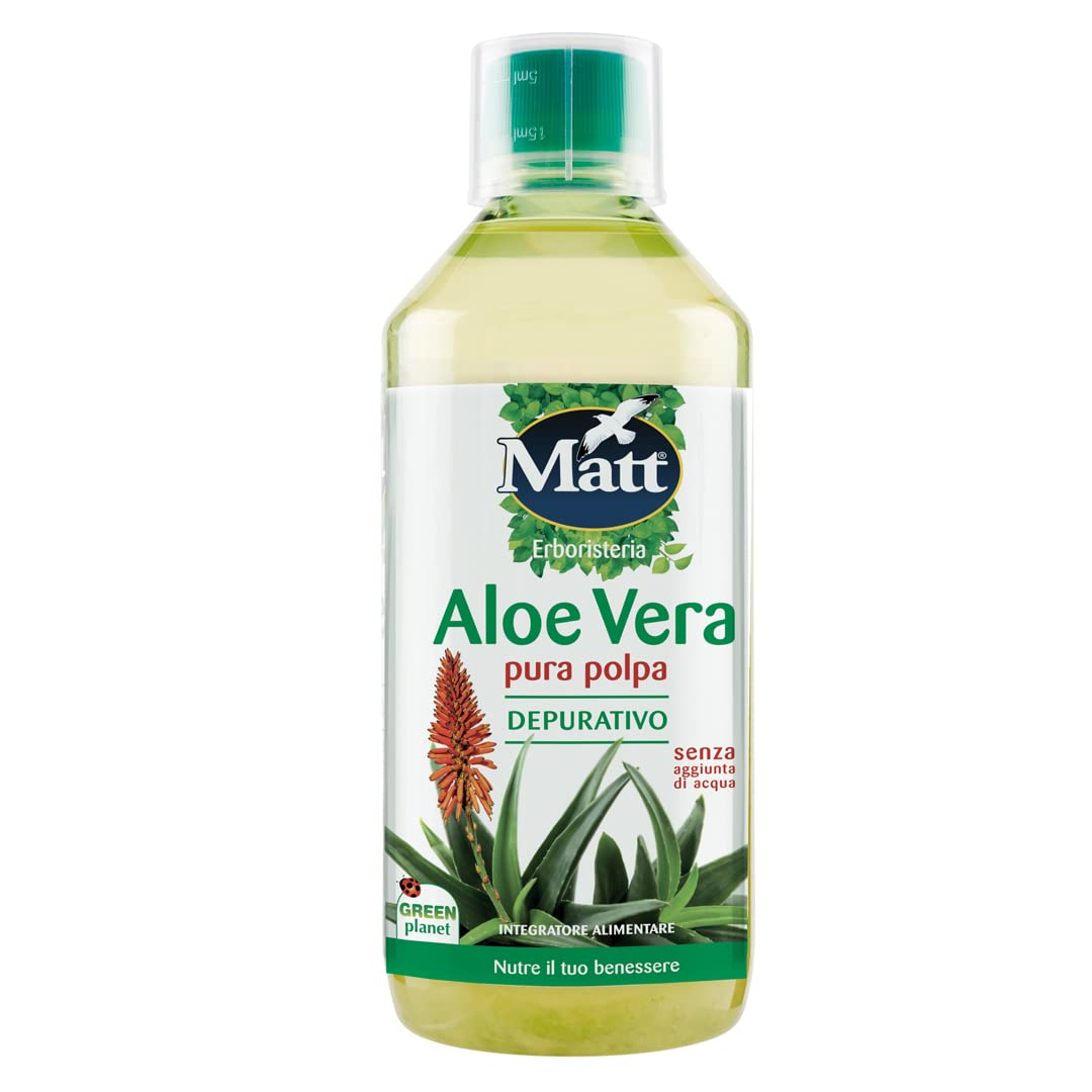 Organic Aloe Vera Juice with Pulp - 1L, Digestive Health Supplement, Detox & Soothing Benefits, Gluten-Free for Gut Wellness - Perfect for Daily Cleansing & Immune Support