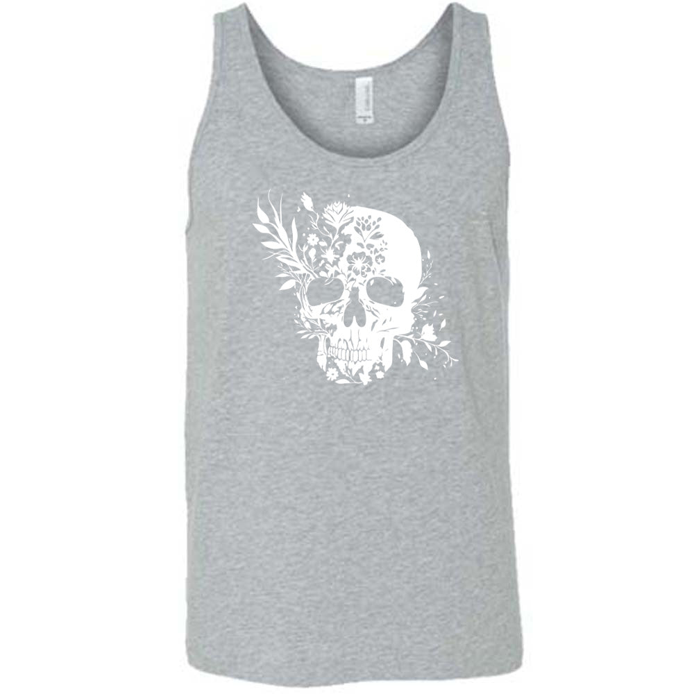 Floral Skull Print T-Shirt for Men & Women - Gothic Fashion, Streetwear, Halloween Costume - Perfect for Concerts, Parties, and Alternative Style Outfits