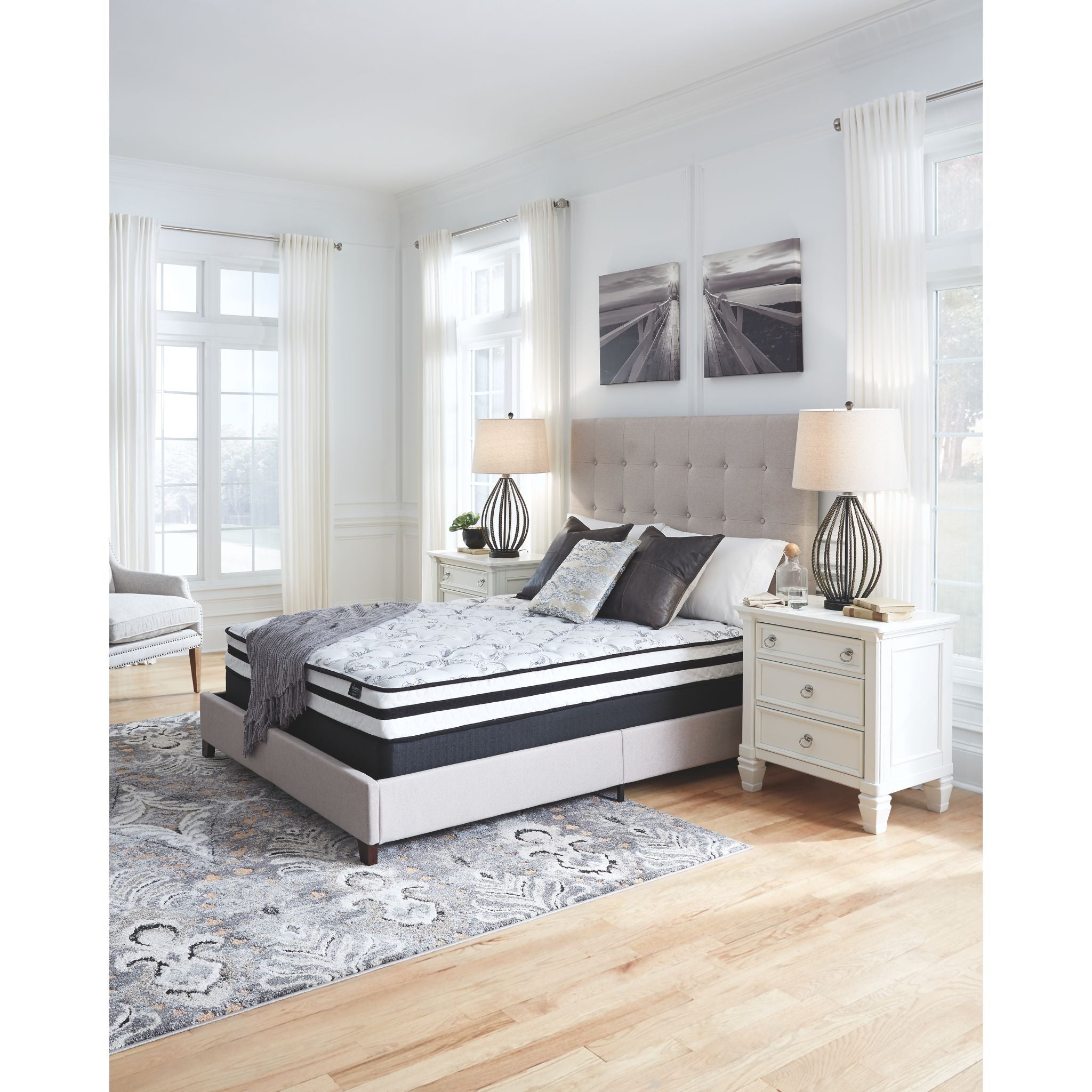 Ashley 8 Inch Full Size Chime Innerspring Mattress - Medium Firm Support for Back Sleepers & Guest Rooms, Perfect for Dorms, Apartments and Small Bedrooms