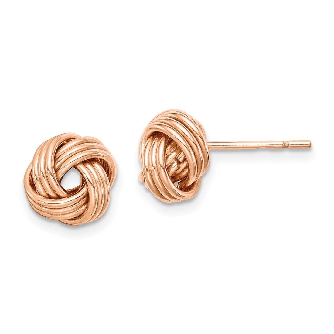925 Sterling Silver Rose Gold Love Knot Post Earrings for Women - Elegant Dainty Jewelry Gift for Valentine's Day, Anniversary & Special Occasions