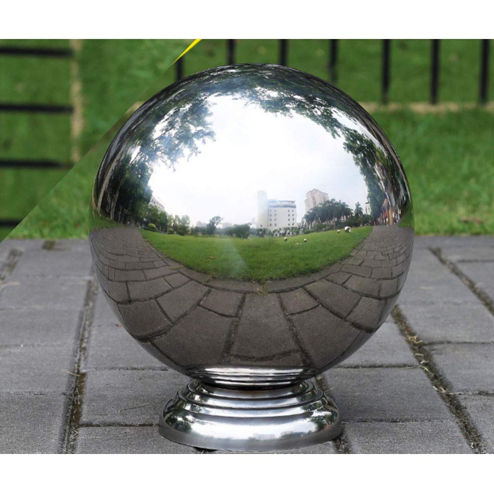 Sturdy Metal Garden Gazing Ball Stand - Silver Stainless Steel Globe Holder for Outdoor Decor, Yard & Patio | Perfect for Garden Ornaments, Lawn Decorations & Landscape Accents