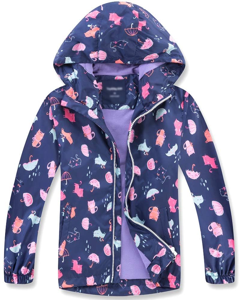 SHOOYING Kids Rain Jackets - Hooded Waterproof Windbreakers for Boys & Girls, Perfect for Outdoor Adventures & School Commutes