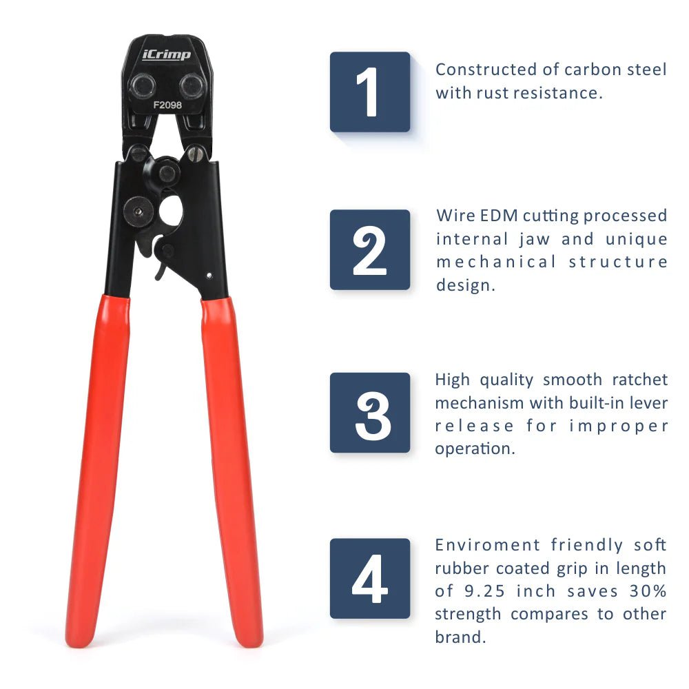 Ratchet PEX Clamp Tool Kit for 3/8