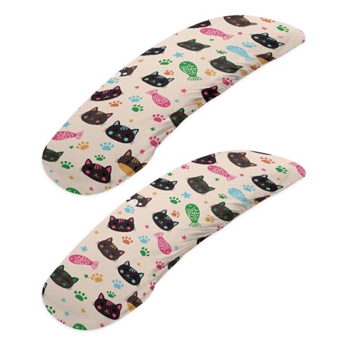 Pink - Cartoon Cat Fish Cat Paw