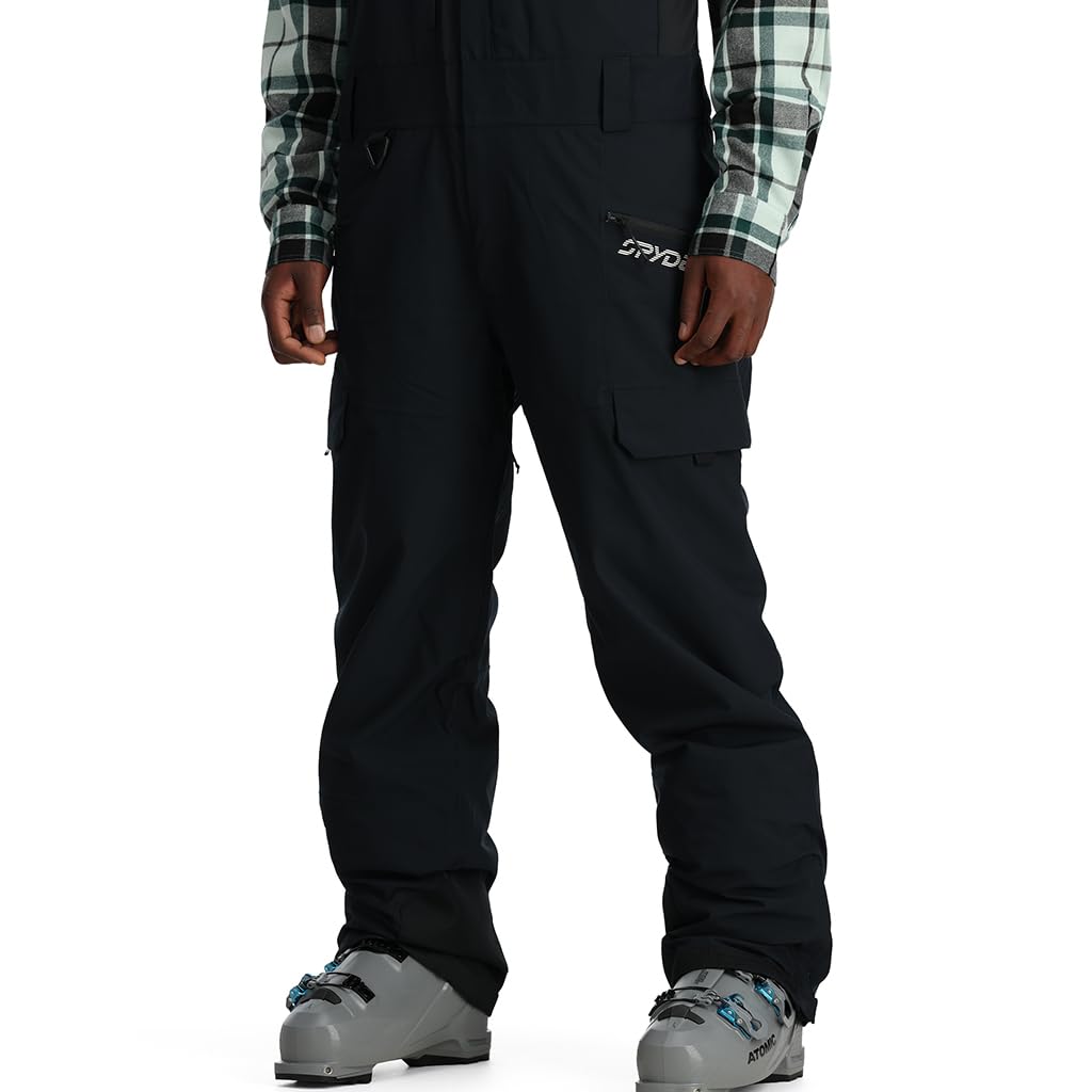 Spyder Men's Terrain Insulated Ski Bib Pants - Waterproof Winter Snowboarding Overalls for Cold Weather Skiing & Outdoor Activities