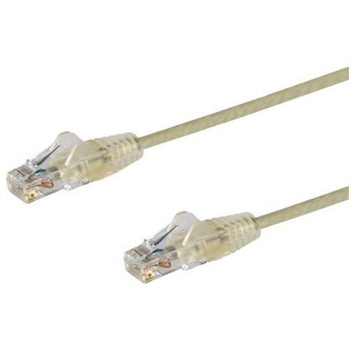 2.5m CAT6 Ethernet Cable Slim Patch Cord - Grey Snagless RJ45 Connectors 28AWG Gigabit Network Cable (N6PAT250CMGRS) - Perfect for Home Office, Gaming & High-Speed Internet Connections