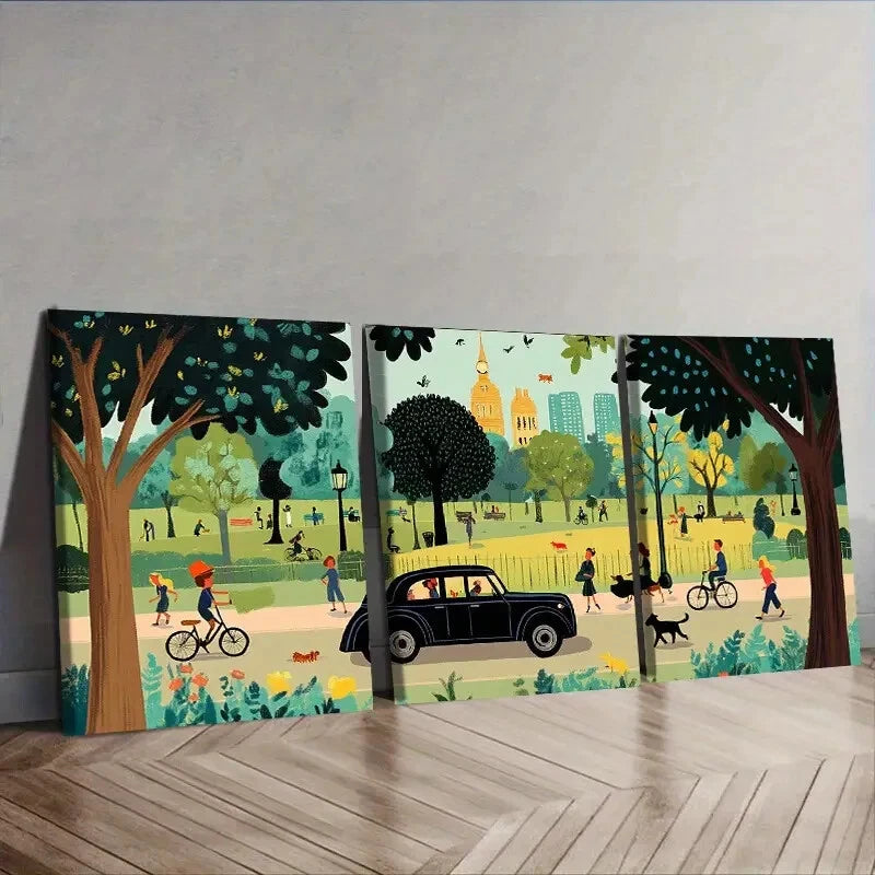 3pcs London Taxi Wall Art Set - Luxurious Framed Canvas 40x60cm - High Quality Print - 100% Australian Made - Ready to Hang - Perfect for Living Room, Bedroom & Office Decor