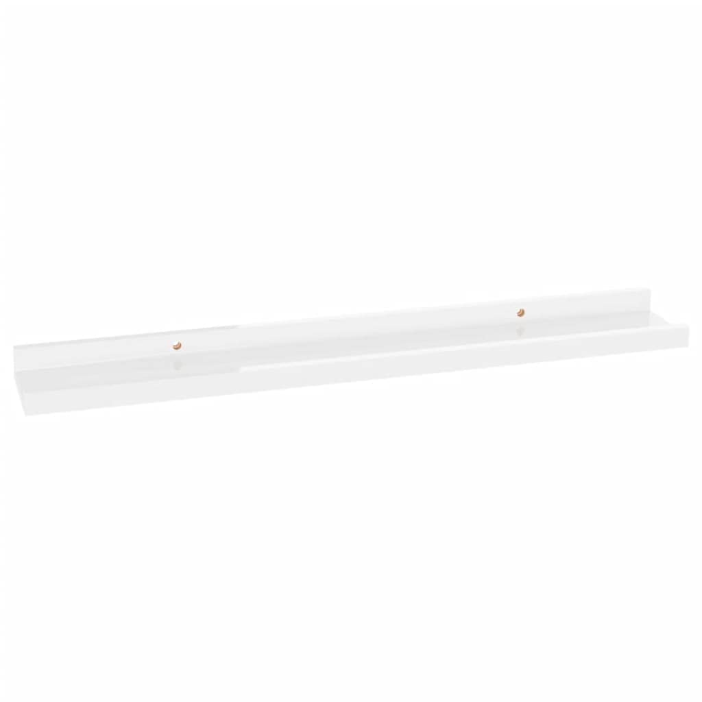4-Pack High Gloss White Floating Wall Shelves - 23.6