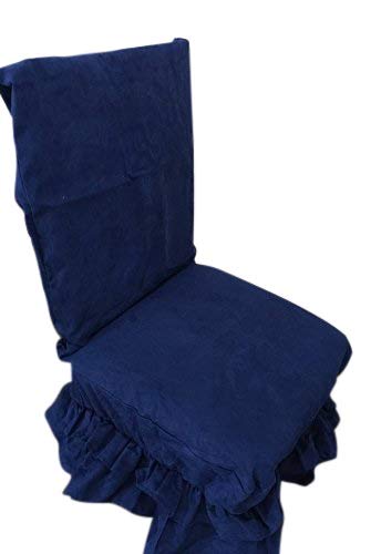 Octorose Heavy Duty Suede Chair Cover - Royal Blue for Dining Room