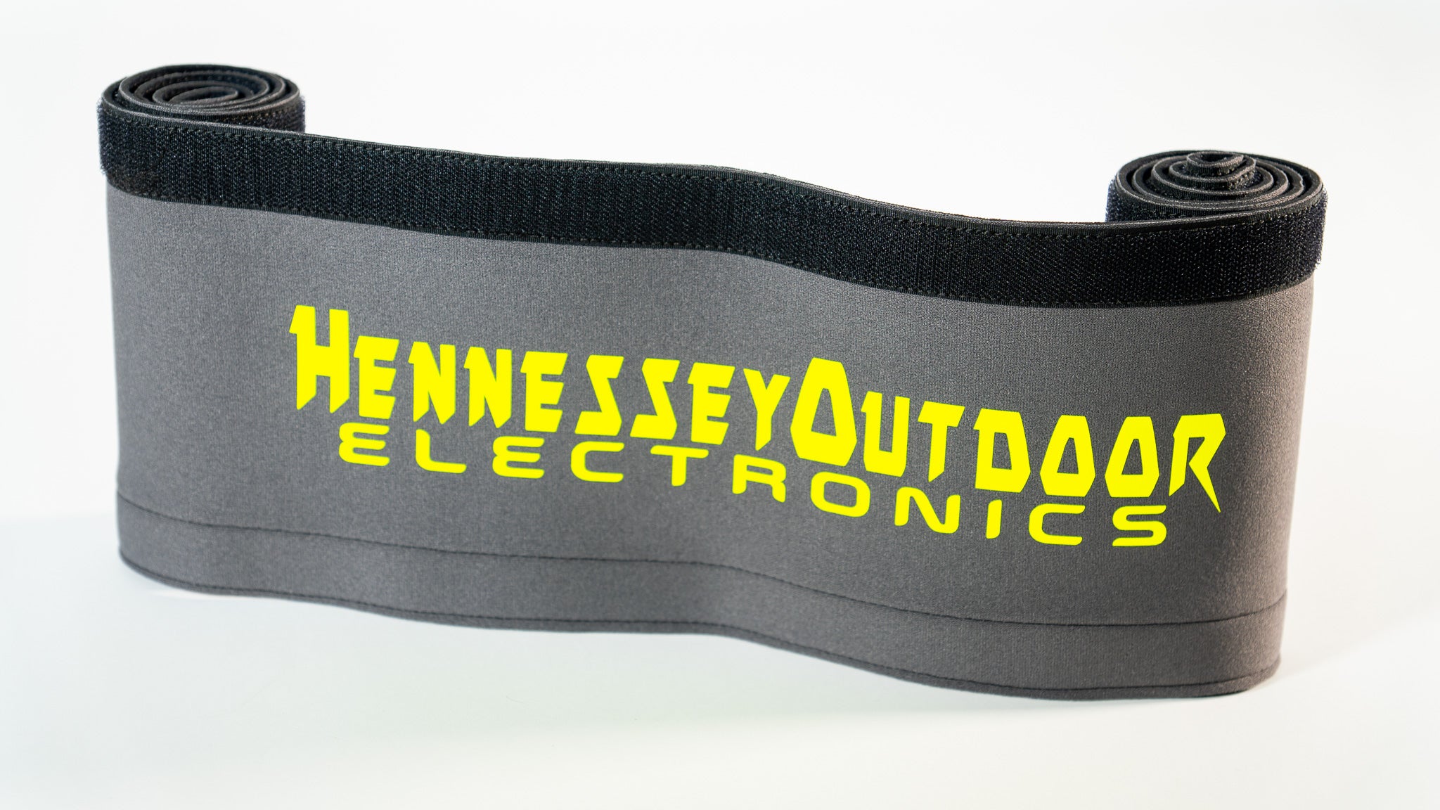 H.O.E TROLLING MOTOR SOCK CHARCOAL W/ NEON YELLOW LETTERING