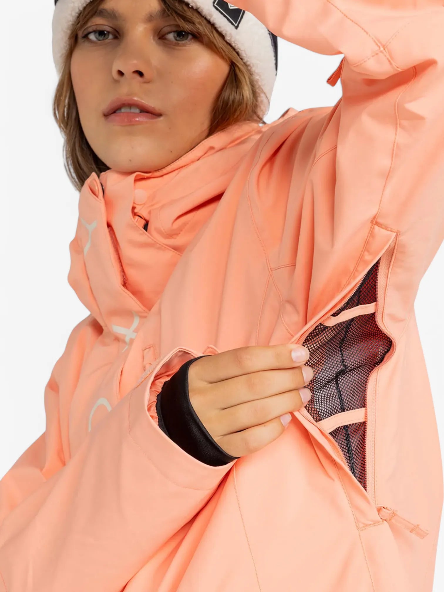 Roxy Jetty Solid NP Coral Snow Jacket - Women's Waterproof Winter Coat for Skiing, Snowboarding & Cold Weather Adventures