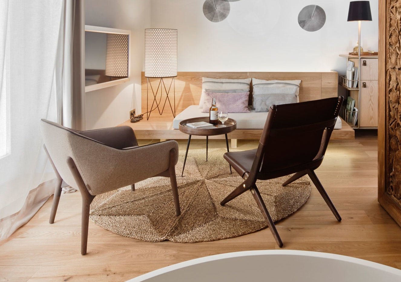 Mater Modern Wooden Bowl Table - Stylish & Functional Home Decor for Living Room, Dining Room, or Bedroom