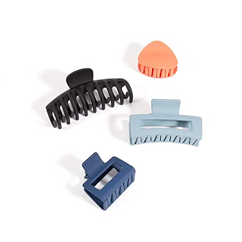 Bakefy Non-Slip Large Claw Hair Clips for Women - Strong Hold 90s Style Hair Claw for Thin & Thick Hair - Perfect for Updos, Ponytails & Everyday Hairstyles