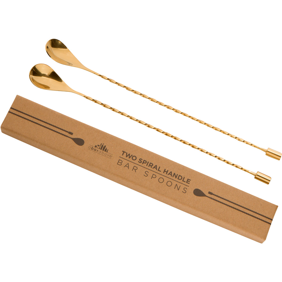 Vintage Copper Bar Spoons - 12 Inch Classic Cocktail Mixing Spoon for Bartenders & Home Bars - Perfect for Stirring, Layering & Crafting Cocktails