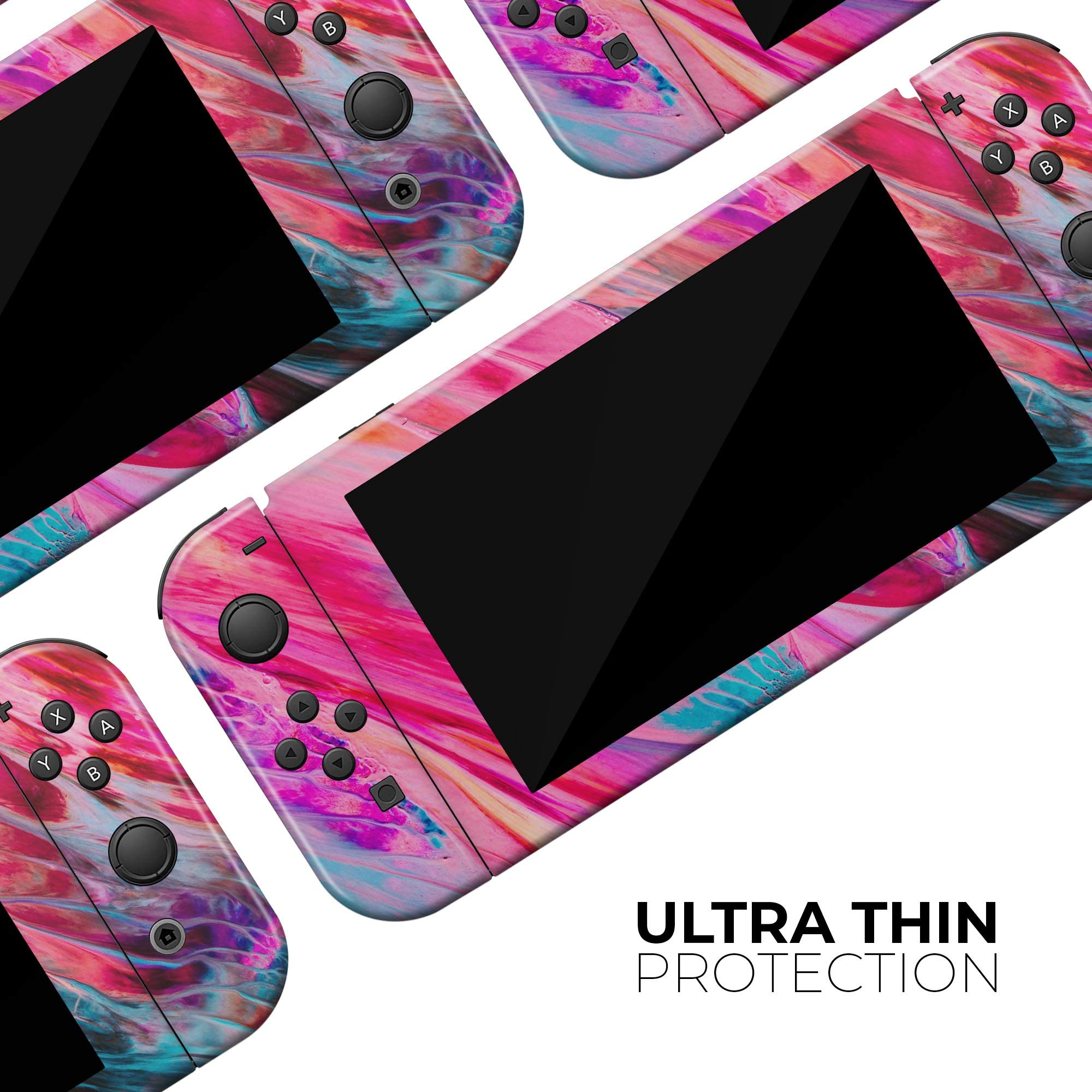 Design Skinz - Nintendo Pro Controller Skin Decal - Scratch-Resistant Removable Vinyl Cover with Liquid Abstract Paint Design (V67) - Perfect for Gaming Protection & Customization