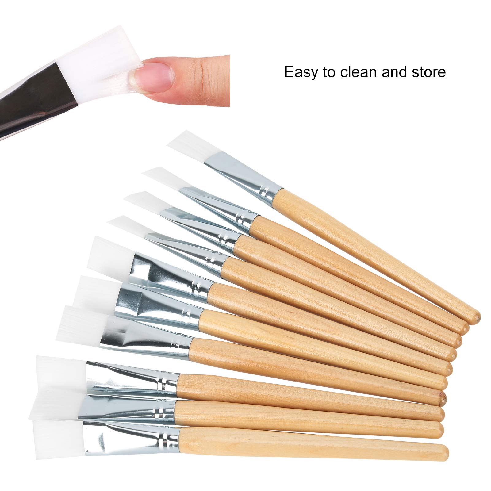 Wooden Face Mask Brush - Soft Bristle Clay & Mud Applicator for DIY Skincare - Bulk Pack of 20 with Ergonomic Wooden Handle - Perfect for Spa, Facial Treatments & At-Home Beauty Routines