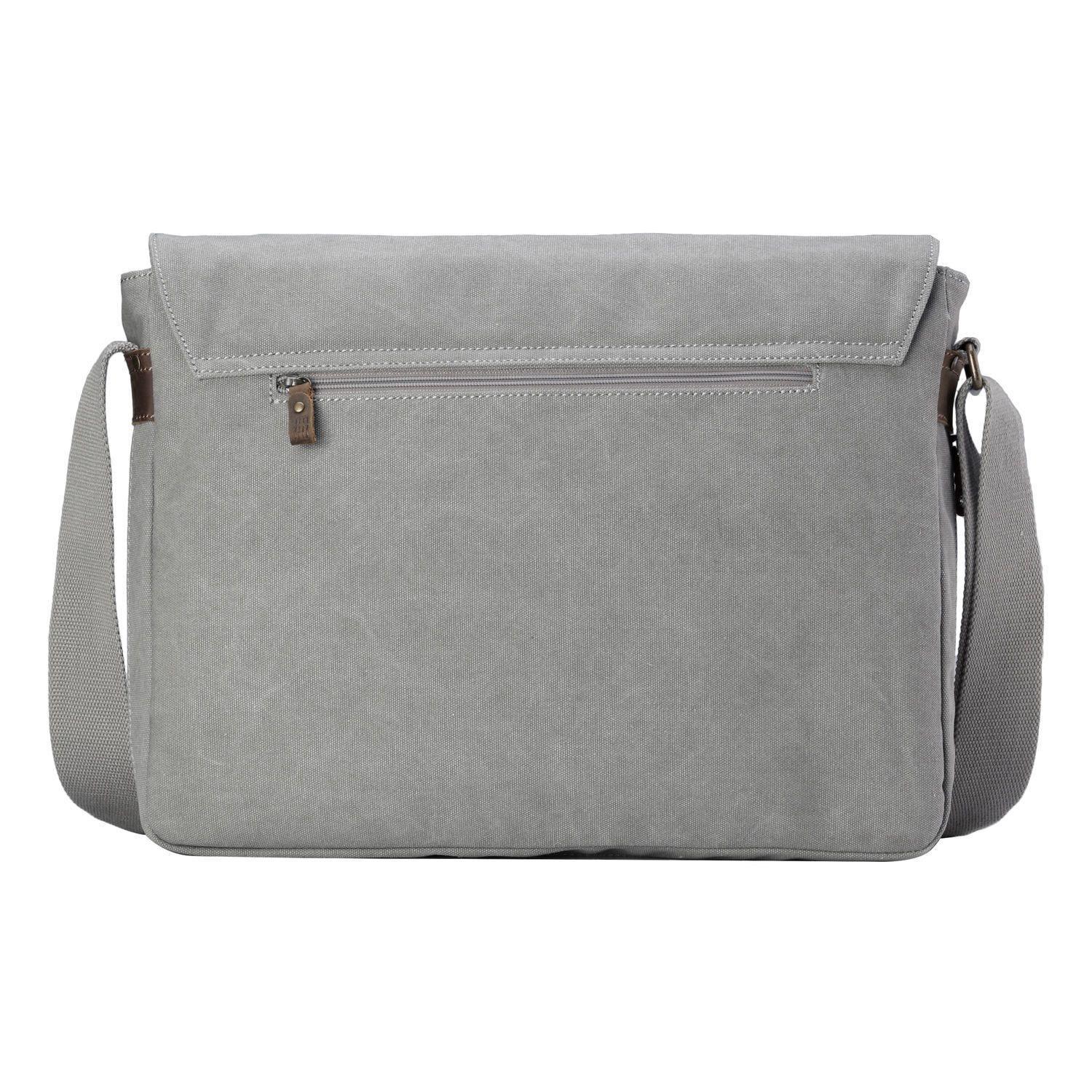 TRP0371 Troop London Classic Canvas Laptop Messenger Bag - Large 18 Inch Diagonal - Perfect for Work, Travel & College