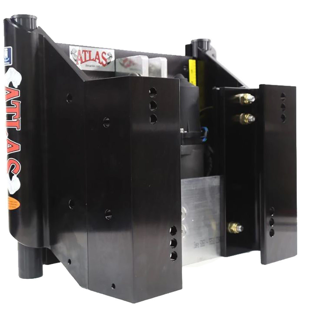 T H Marine ATLAS 12 Set Back Hydraulic Jack Plate - Heavy Duty Black Outboard Motor Bracket for Bass Boats & Fishing Boats