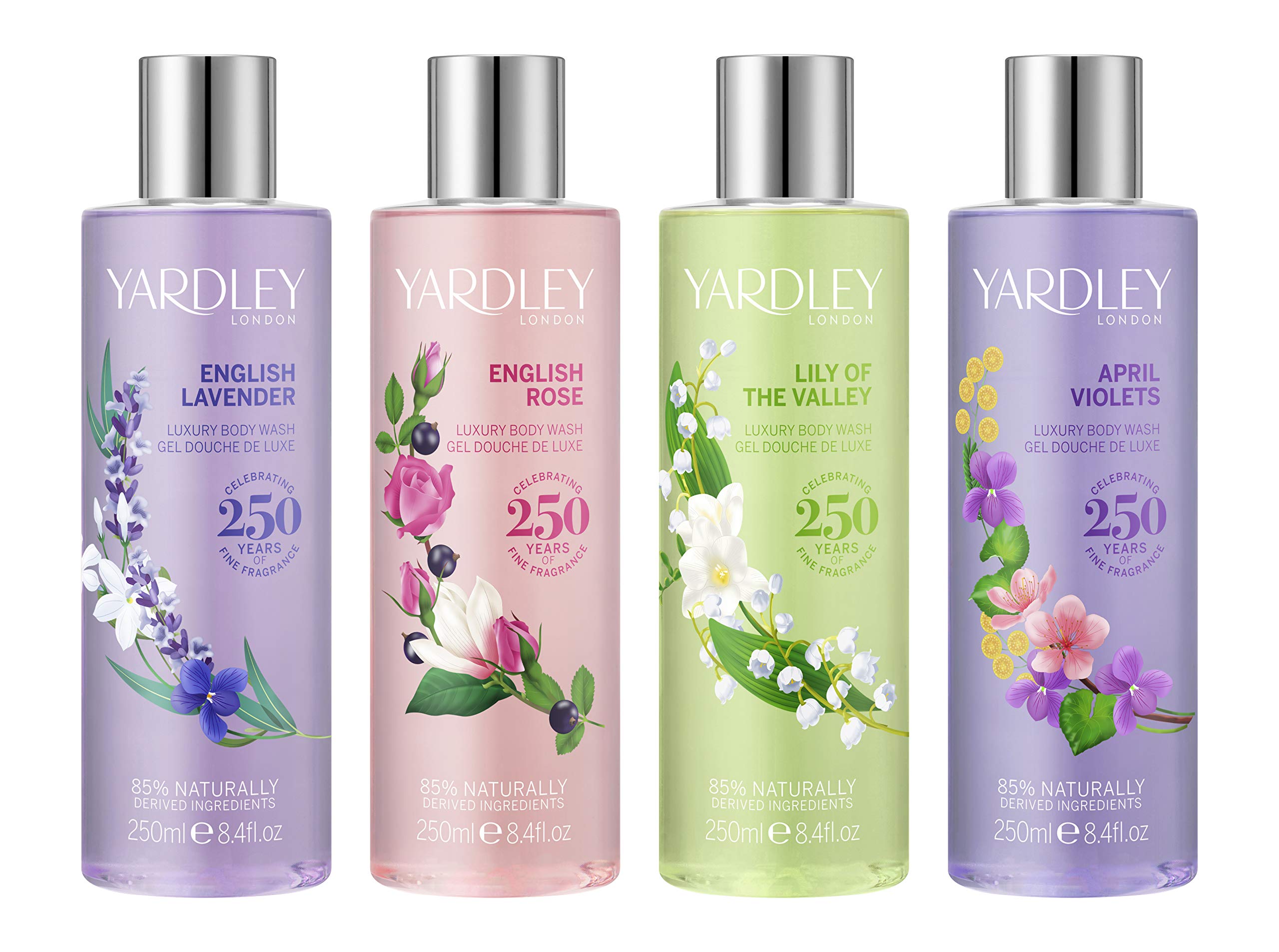 Yardley of London Luxury Lily of the Valley Body Wash for Women - 8.5 fl oz (250ml) - Moisturizing & Fragrant Shower Gel for Soft Skin - Perfect for Daily Use & Relaxing Bath Time