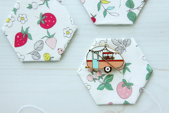Vintage Camper Needle Minder - Magnetic Pin Cushion for Sewing, Quilting & Embroidery - Perfect for Crafters & DIY Enthusiasts - Flamingo Toes Design