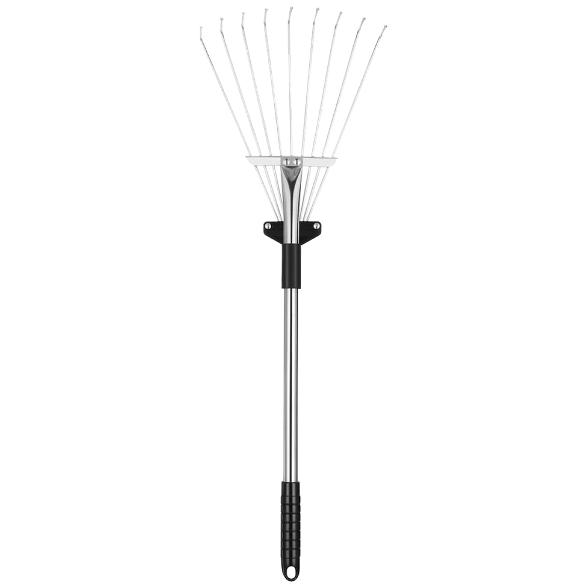 Toyvian Adjustable Telescopic Metal Lawn Leveling Rake - Foldable Landscape & Leaf Rake for Gardening, Yard Work, and Japanese Garden Maintenance - Perfect for Leveling Soil, Spreading Mulch, and Cleaning Leaves