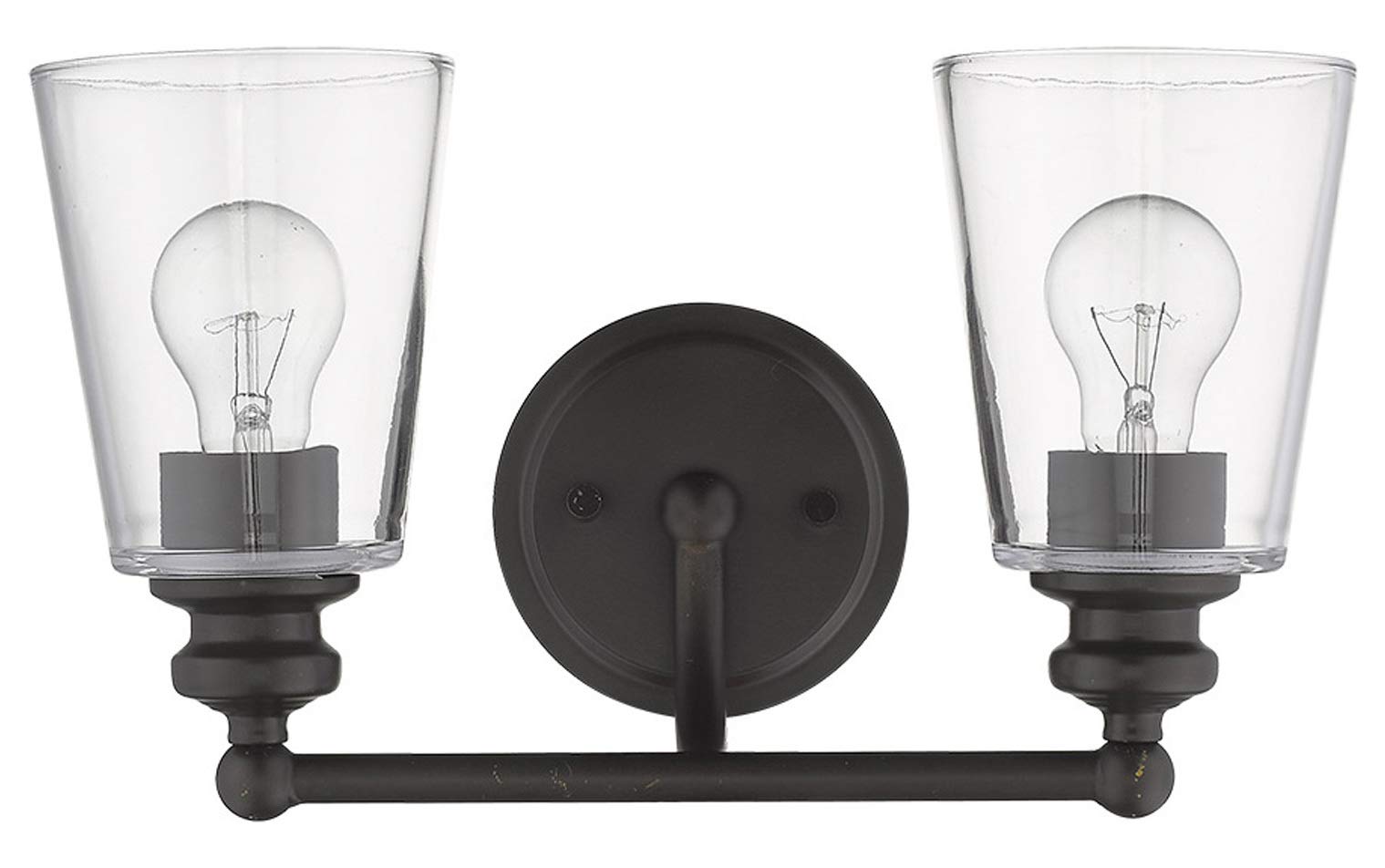 2-Light Oil-Rubbed Bronze Bathroom Vanity Light Fixture - Perfect for Modern Powder Rooms & Master Bathroom Makeovers