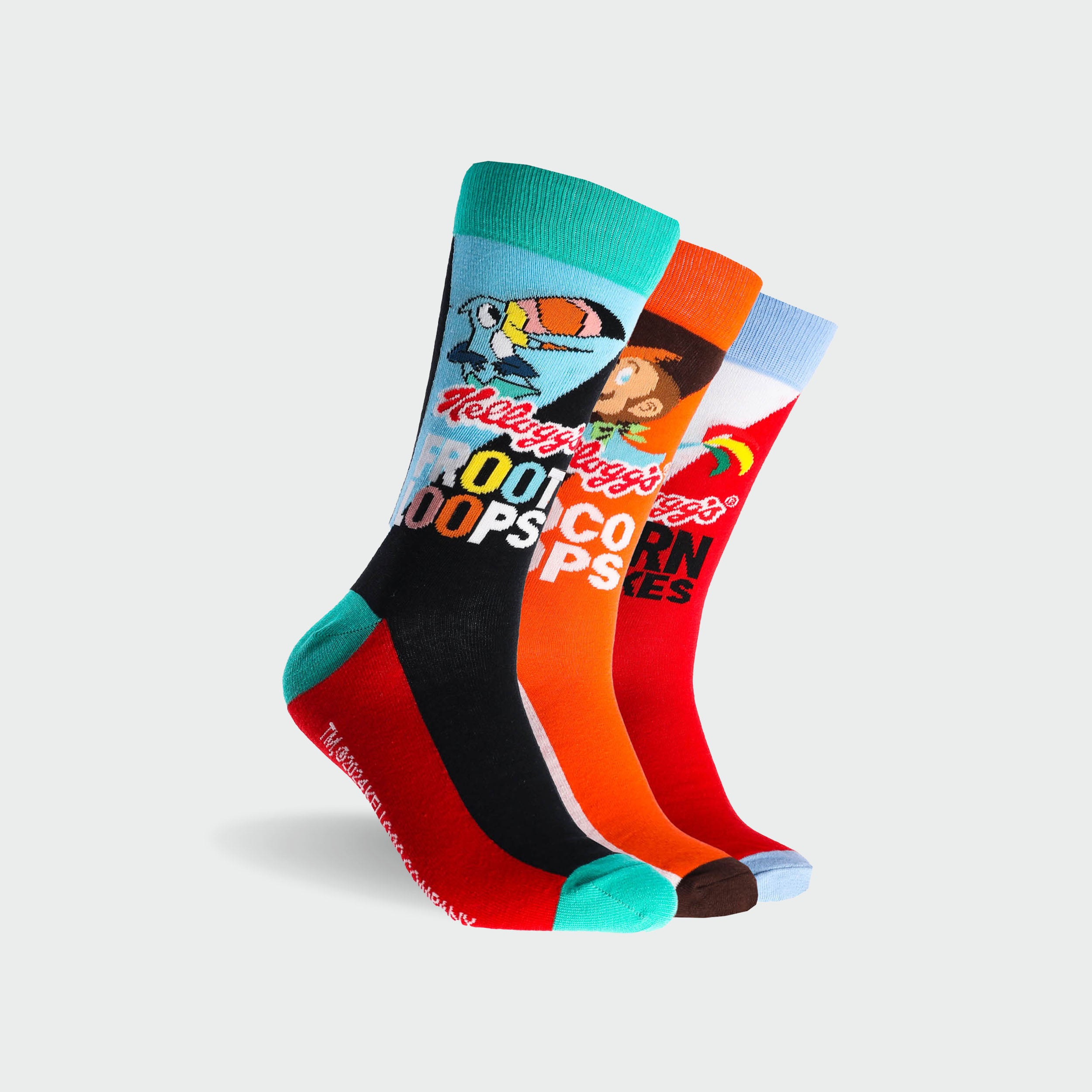 Men's Kellogg's Cotton Crew Socks 3-Pack - Soft Breathable Everyday Socks for Work, Gym & Casual Wear