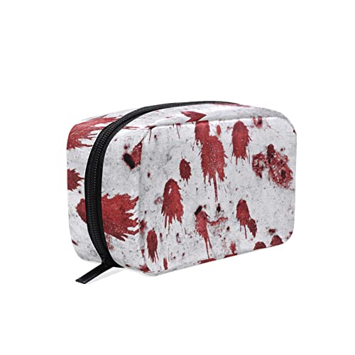 ZZAEO Cute Printed Small Makeup Bag for Women & Teens - Travel Cosmetic Organizer, Toiletry Pouch, Beauty Case - Perfect for Halloween, Daily Use & Travel Accessories