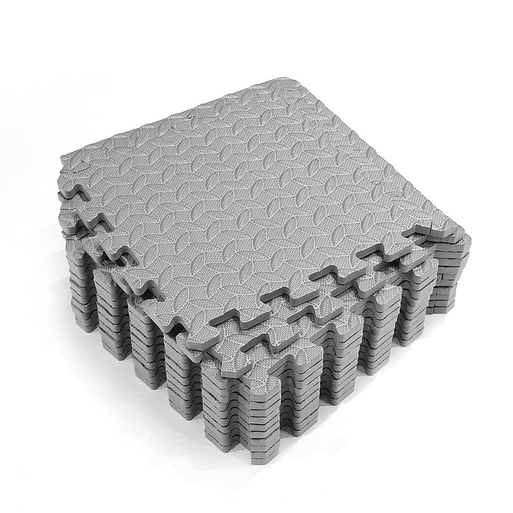 Non-Slip Interlocking EVA Foam Puzzle Exercise Mat - Yoga, Workout, Camping & Kids Playroom Floor Tiles - Durable Surface Protection for Home Gym, Nursery & Outdoor Activities