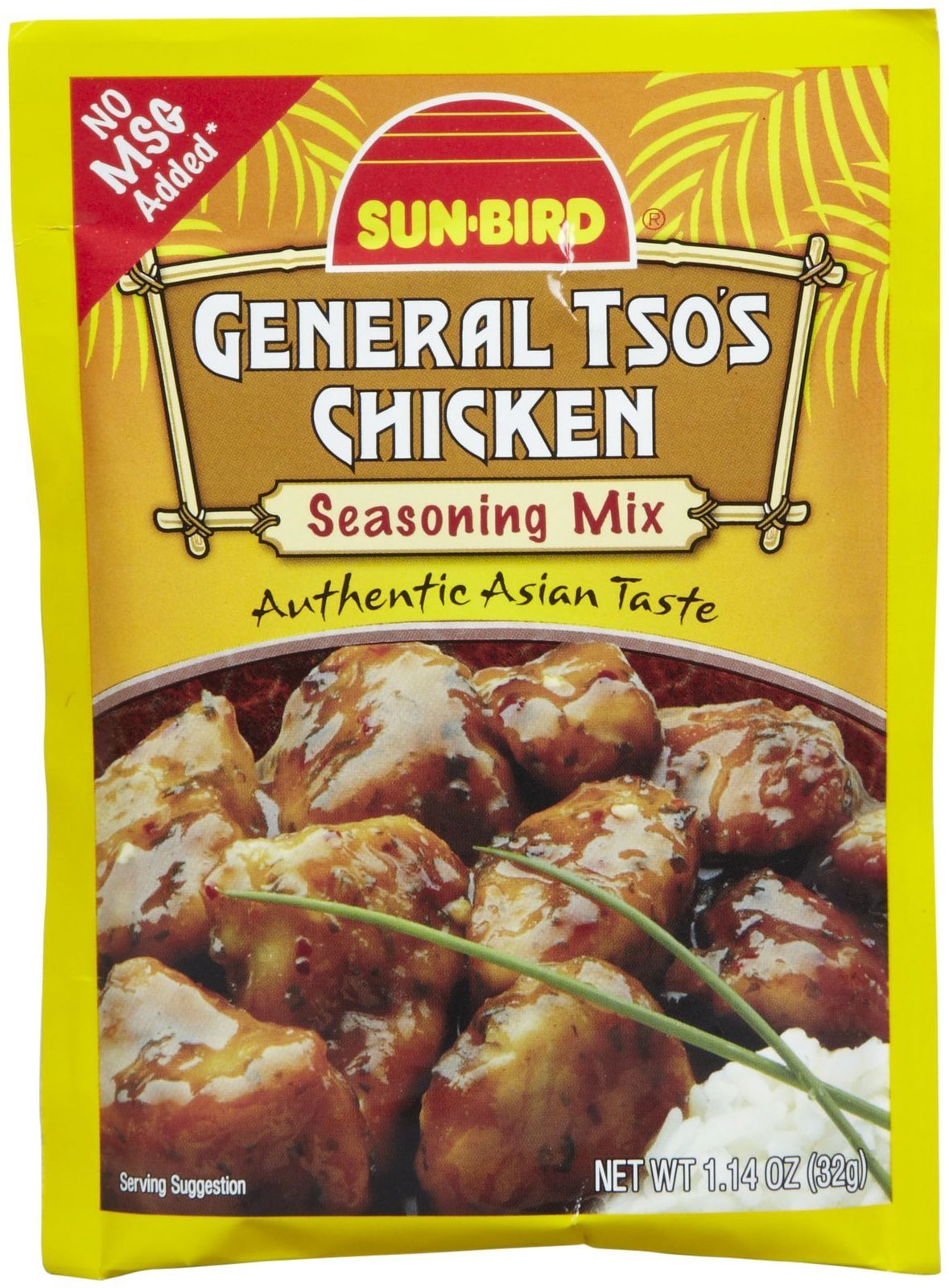 Sun Bird General Tso's Chicken Seasoning Mix, 1.14 oz (12 Pack) - Authentic Chinese Flavor for Stir Fry, Meal Prep & Quick Dinner Ideas