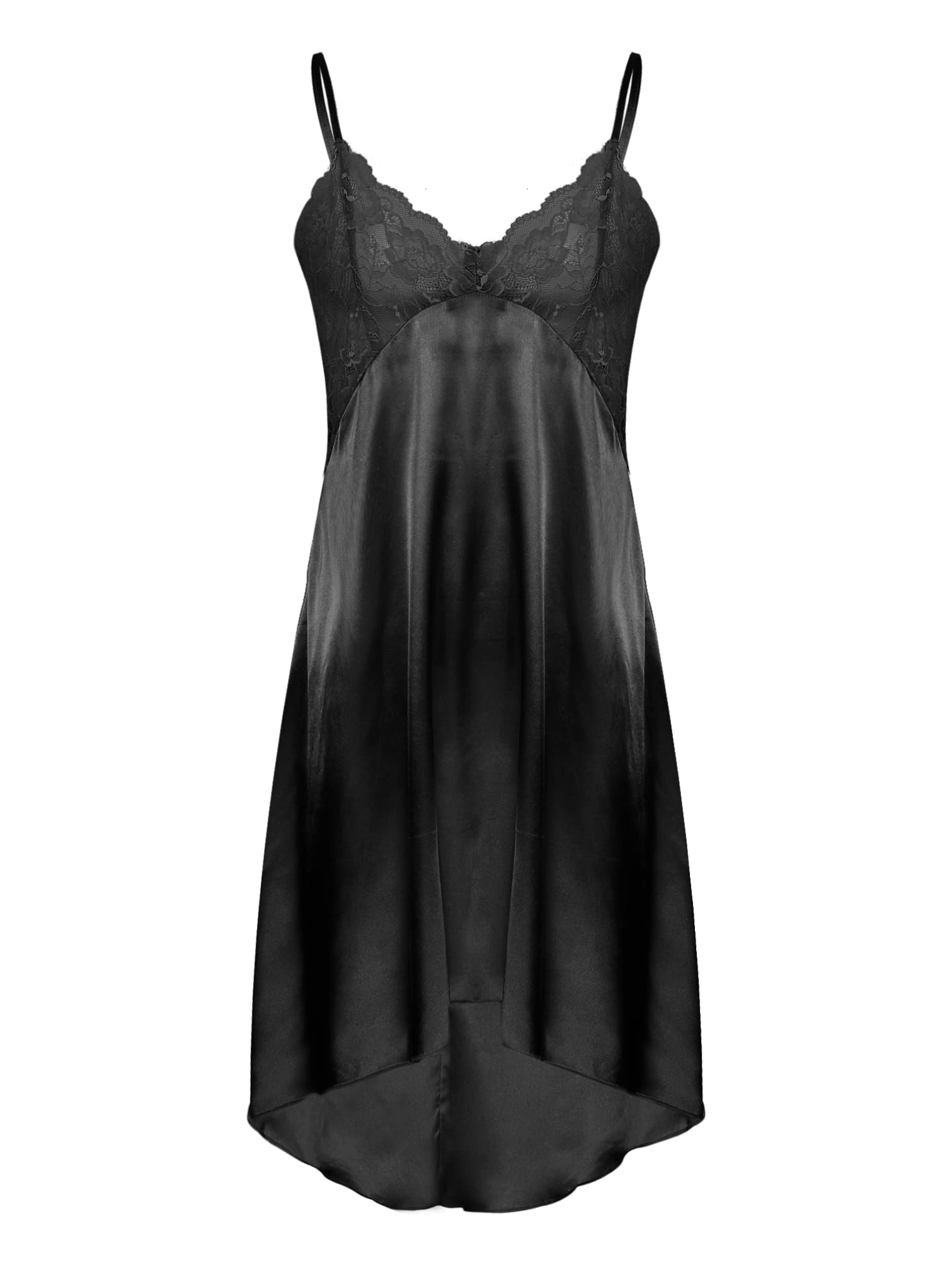 YiZYiF Men's Silky Satin Maid Dress - Elegant Ruffled Crossdressing Pajama for Adults | Perfect for Cosplay, Role Play & Loungewear