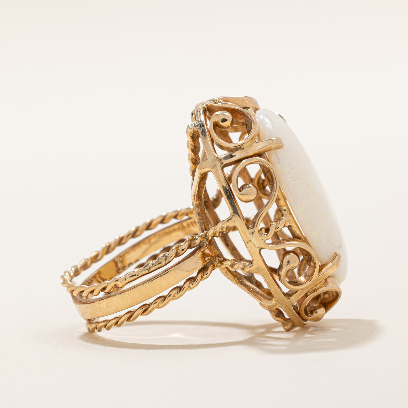 4.65ct Opal Cocktail Ring - Size 7 | Elegant Statement Jewelry for Evening Parties, Weddings & Special Occasions